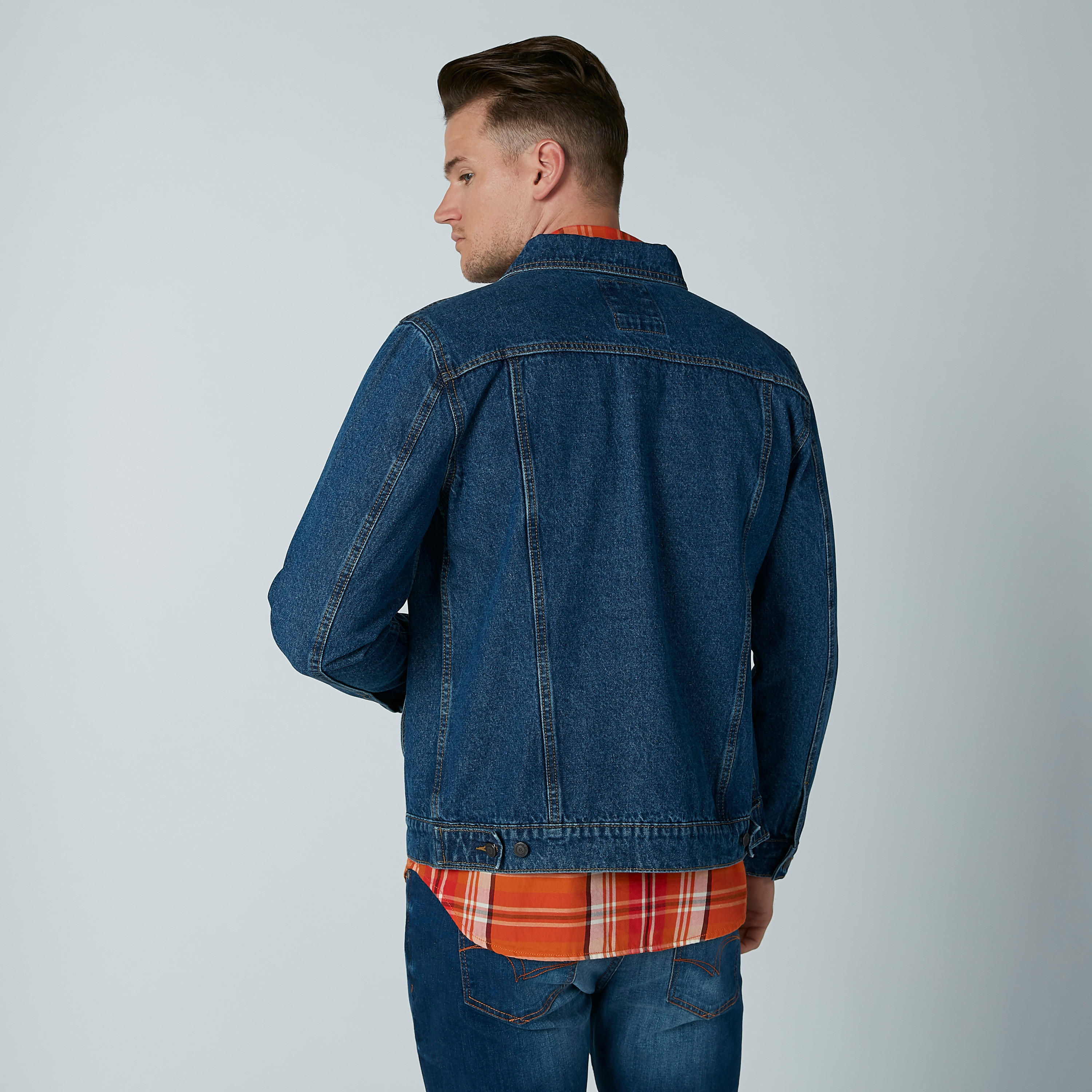 Pocket Detail Denim Jacket with Long Sleeves and Complete Placket-men-clothing-jacketsandblazers-jackets-image-5