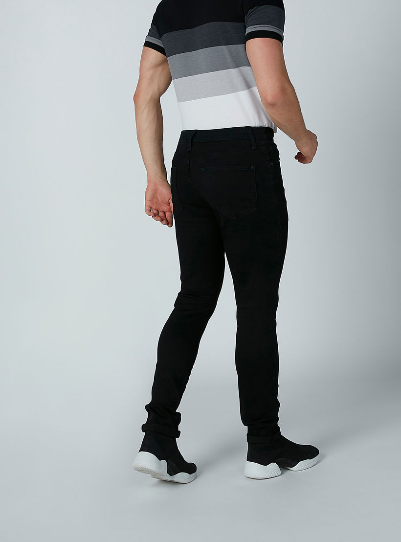 Plain Jeans with Drawstring and Pocket Detail-men-clothing-bottoms-jeans-image-6