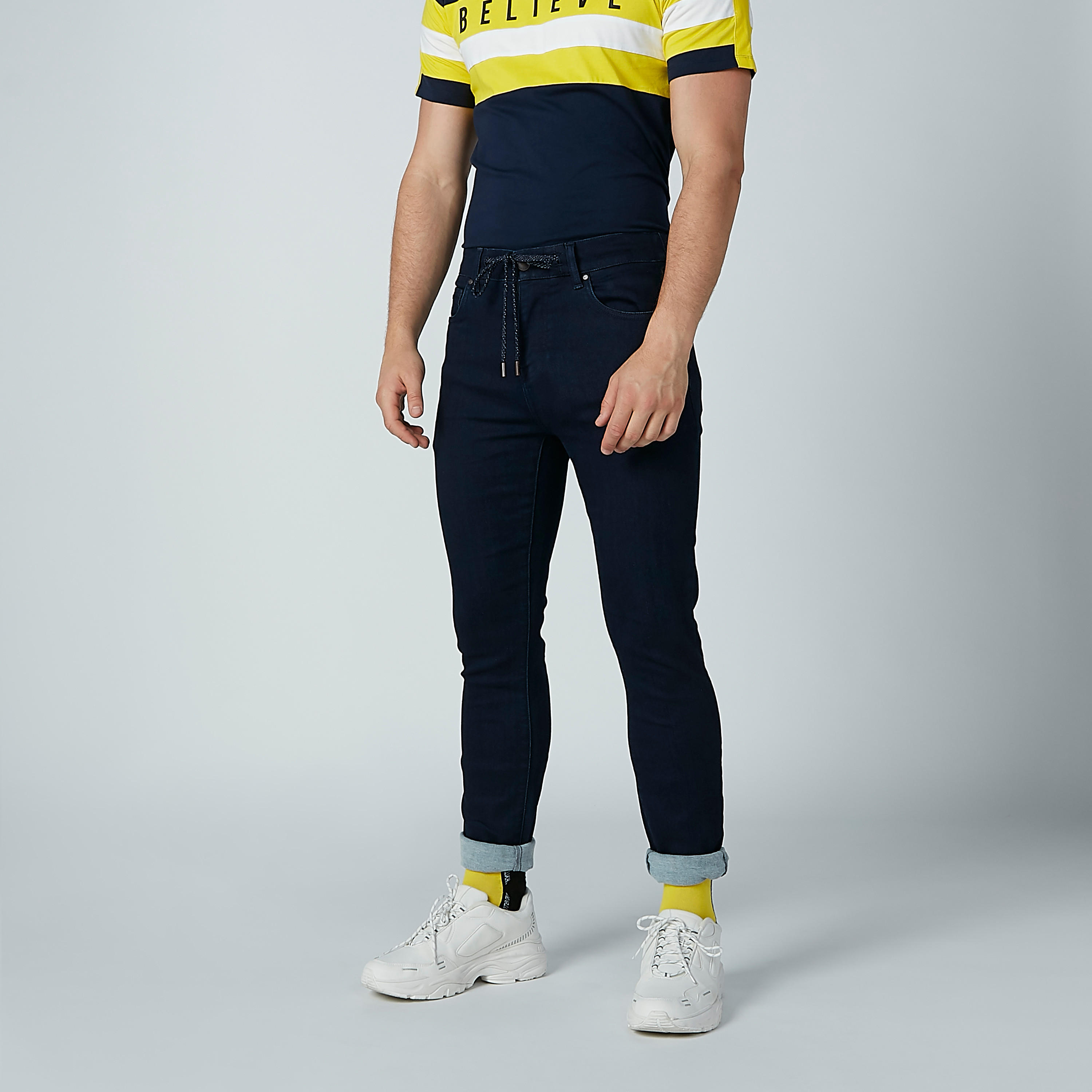 Pocket Detail Jeans with Drawstring-men-clothing-bottoms-jeans-image-1