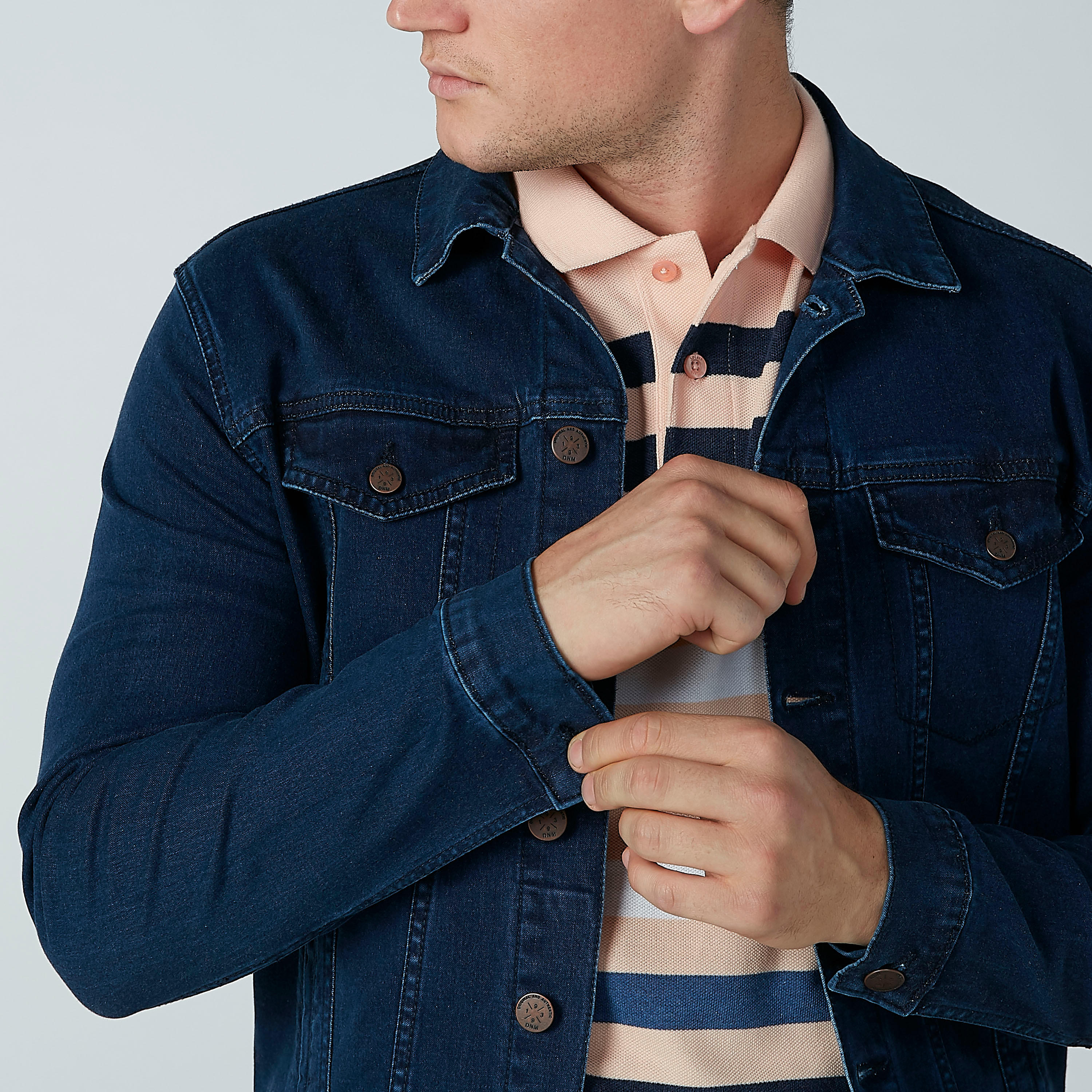 جاكيت دينم سادة بأكمام طويلة وجيوب-men-clothing-jacketsandblazers-jackets-image-3