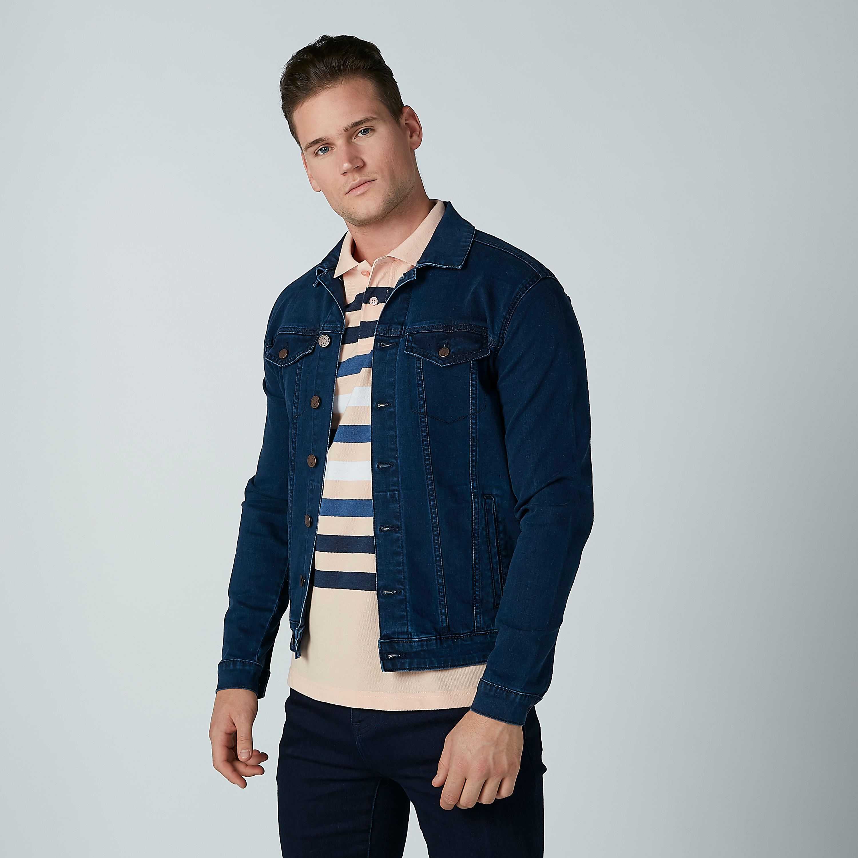 جاكيت دينم سادة بأكمام طويلة وجيوب-men-clothing-jacketsandblazers-jackets-image-5