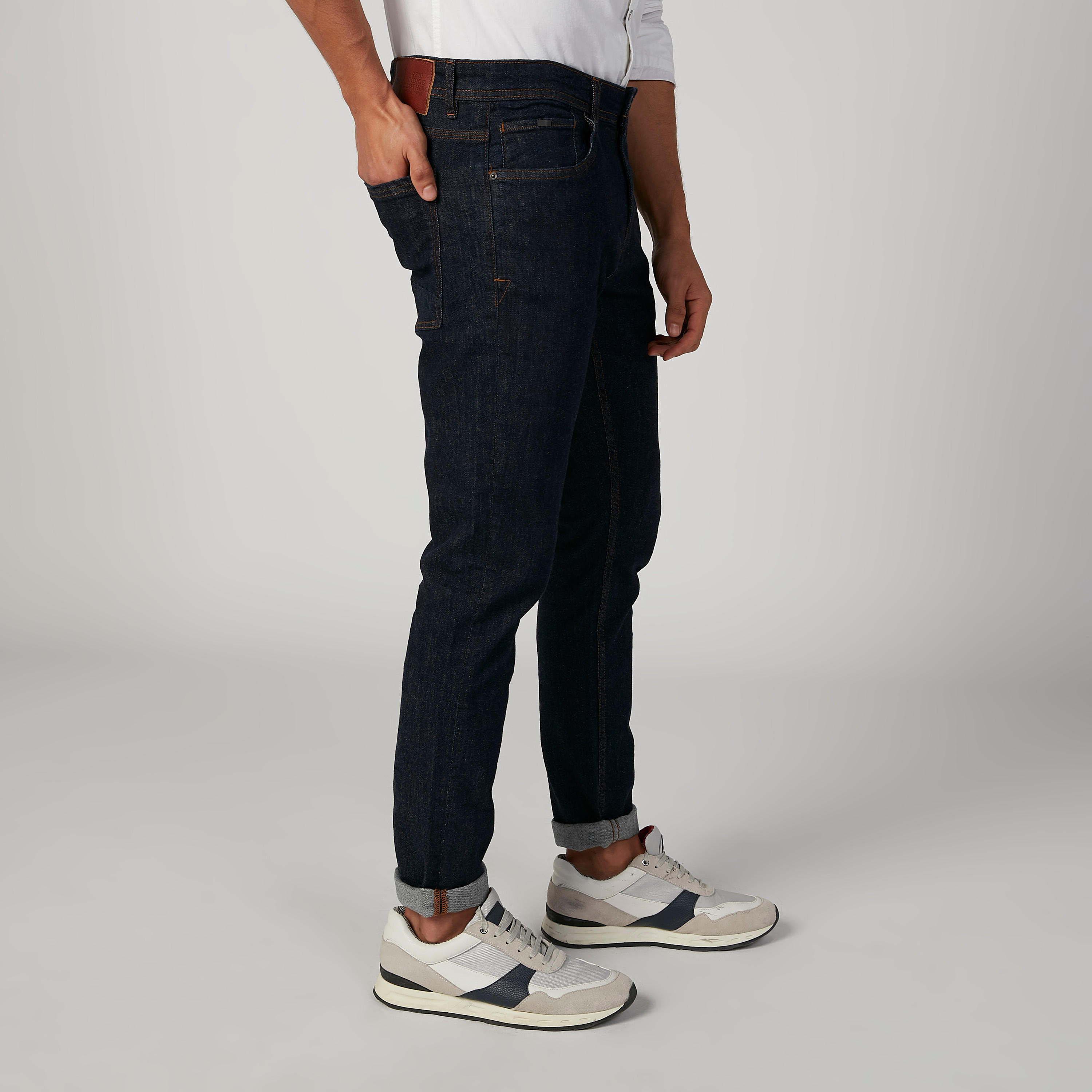Sustainable Skinny Fit Full Length Low Waist Jeans with Belt Loops-men-clothing-bottoms-jeans-image-4