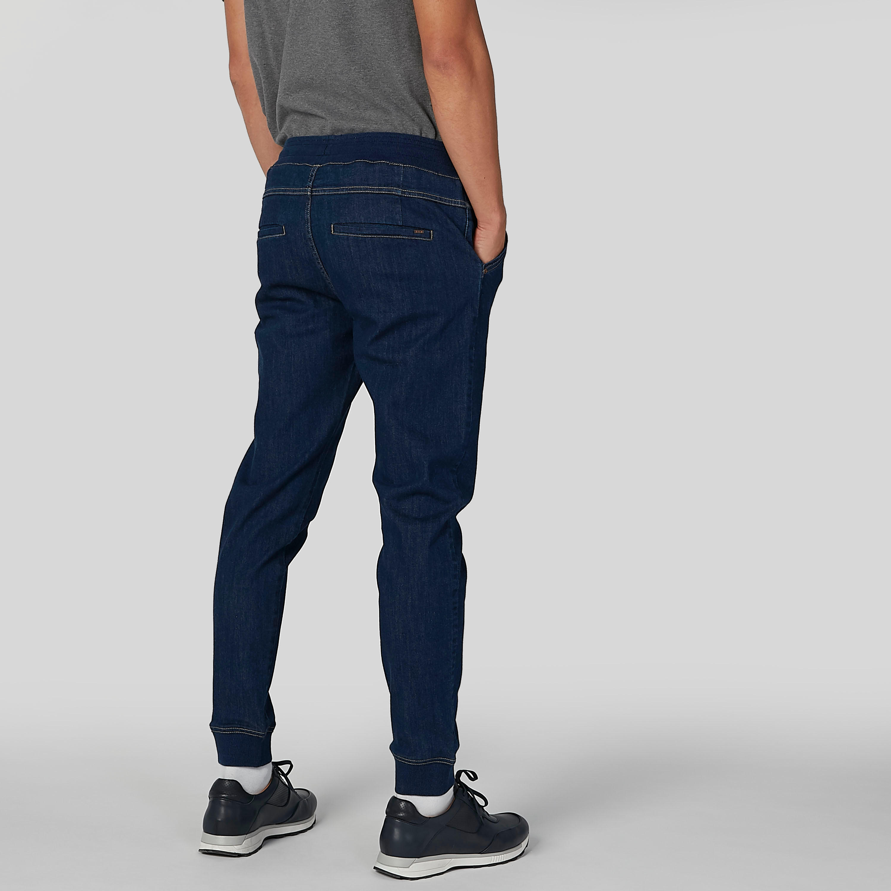 بنطلون رياضي مستدام دينم طويل سليم بخصر متوسط الارتفاع-men-clothing-bottoms-joggers-image-5