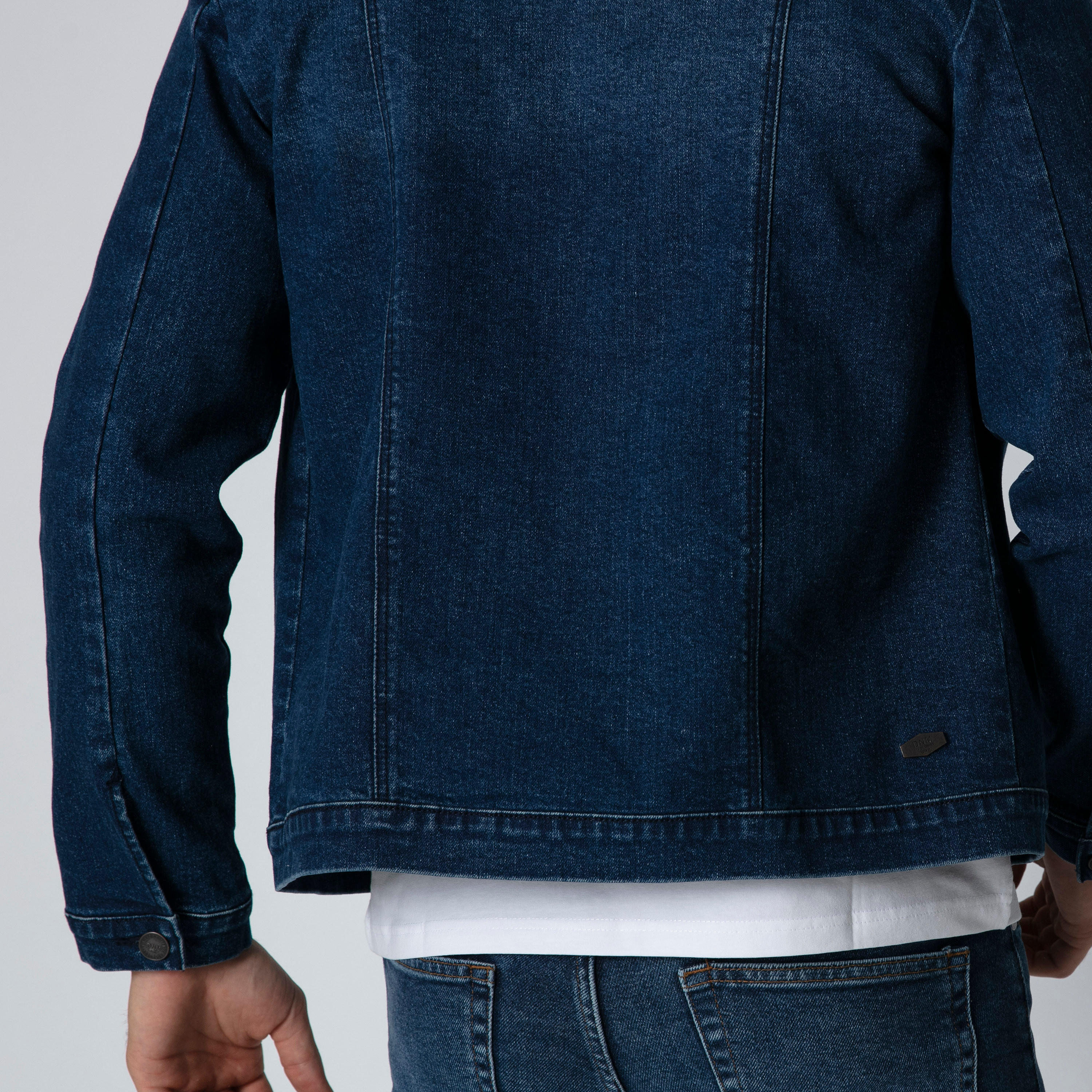 Denim Jacket with Long Sleeves and Flap Pockets-men-clothing-jacketsandblazers-jackets-image-5