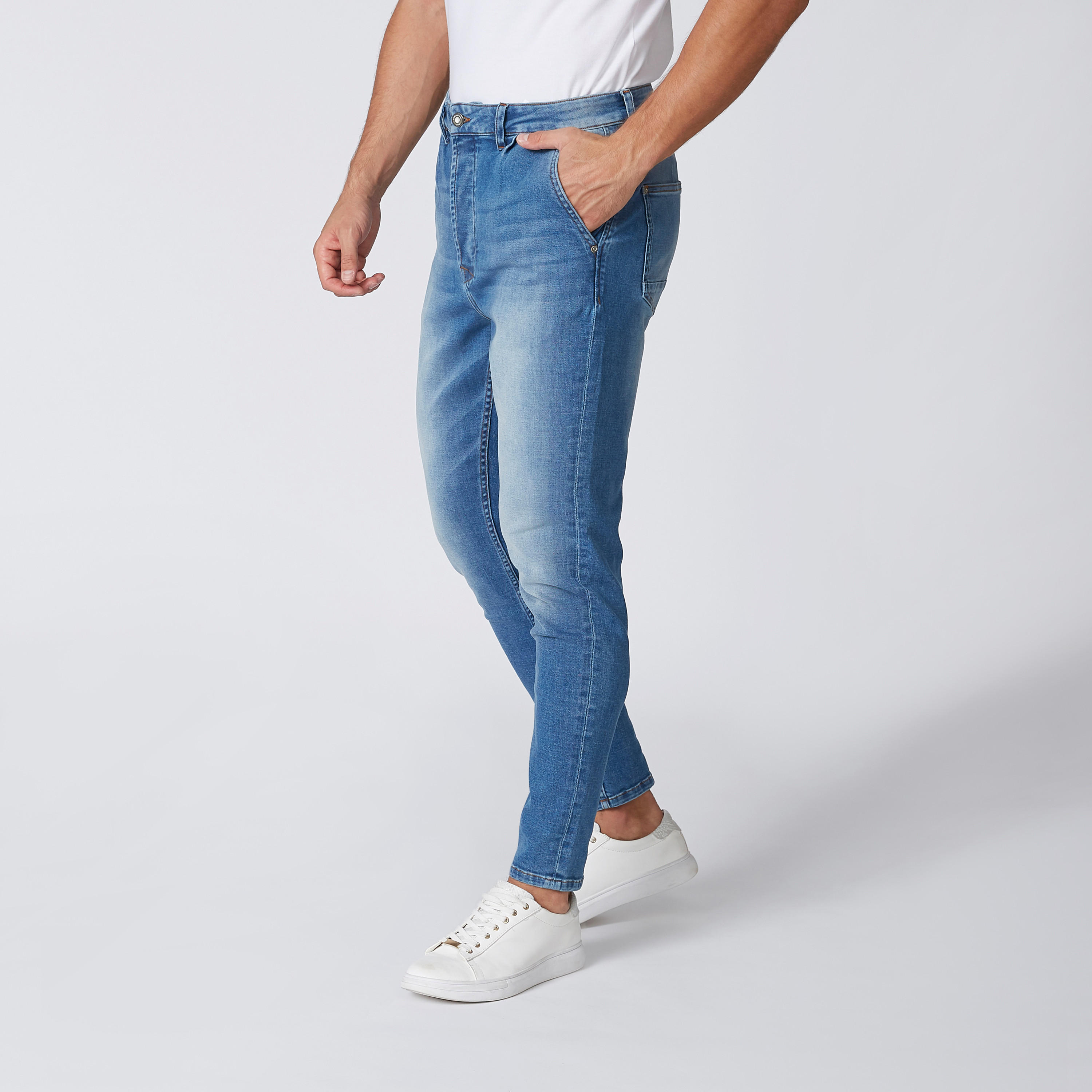 Full Length Plain Jeans with Pocket Detail-men-clothing-bottoms-jeans-image-1