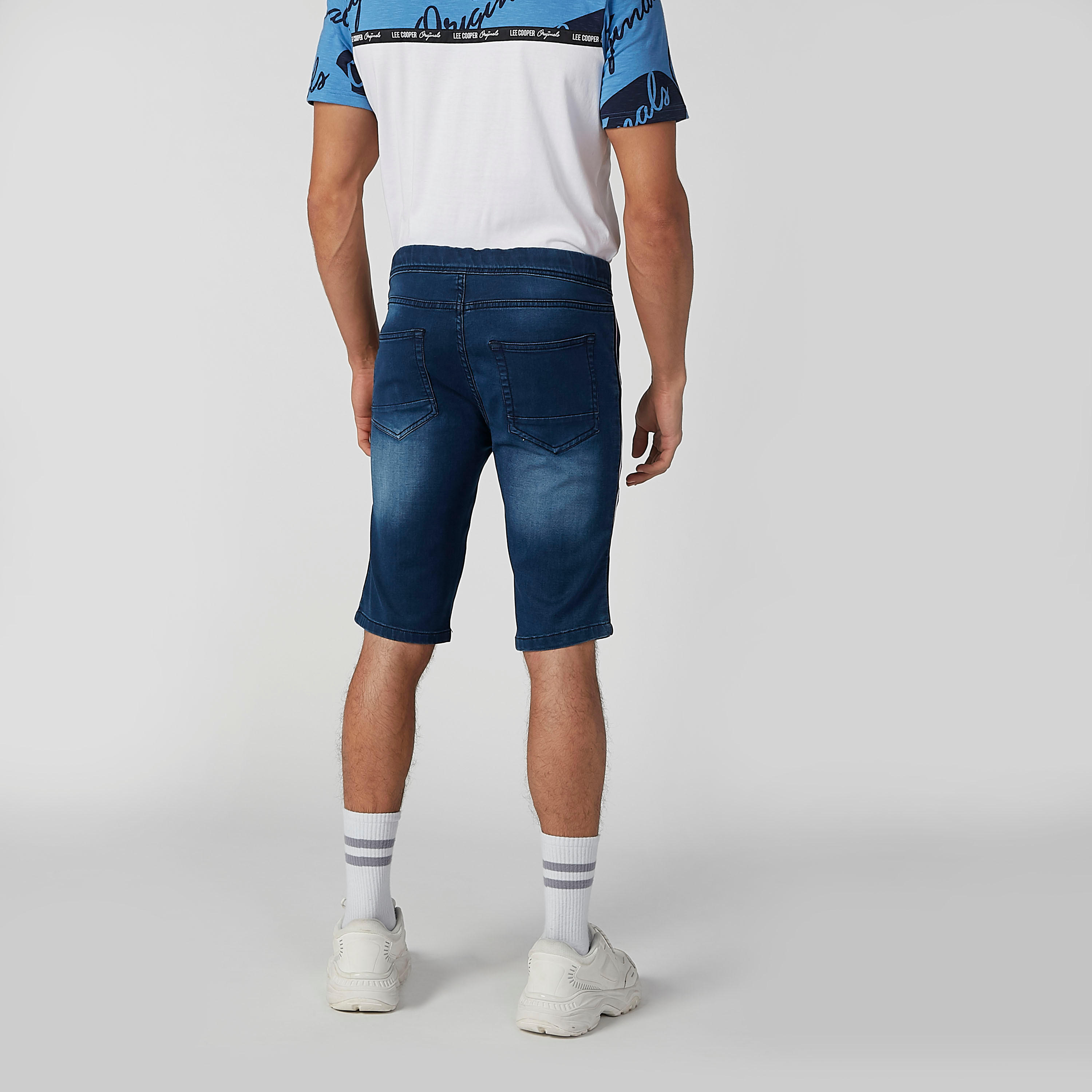 Sustainable Denim Mid Waist Shorts with Tape and Pocket Detail-men-clothing-bottoms-shorts-image-8