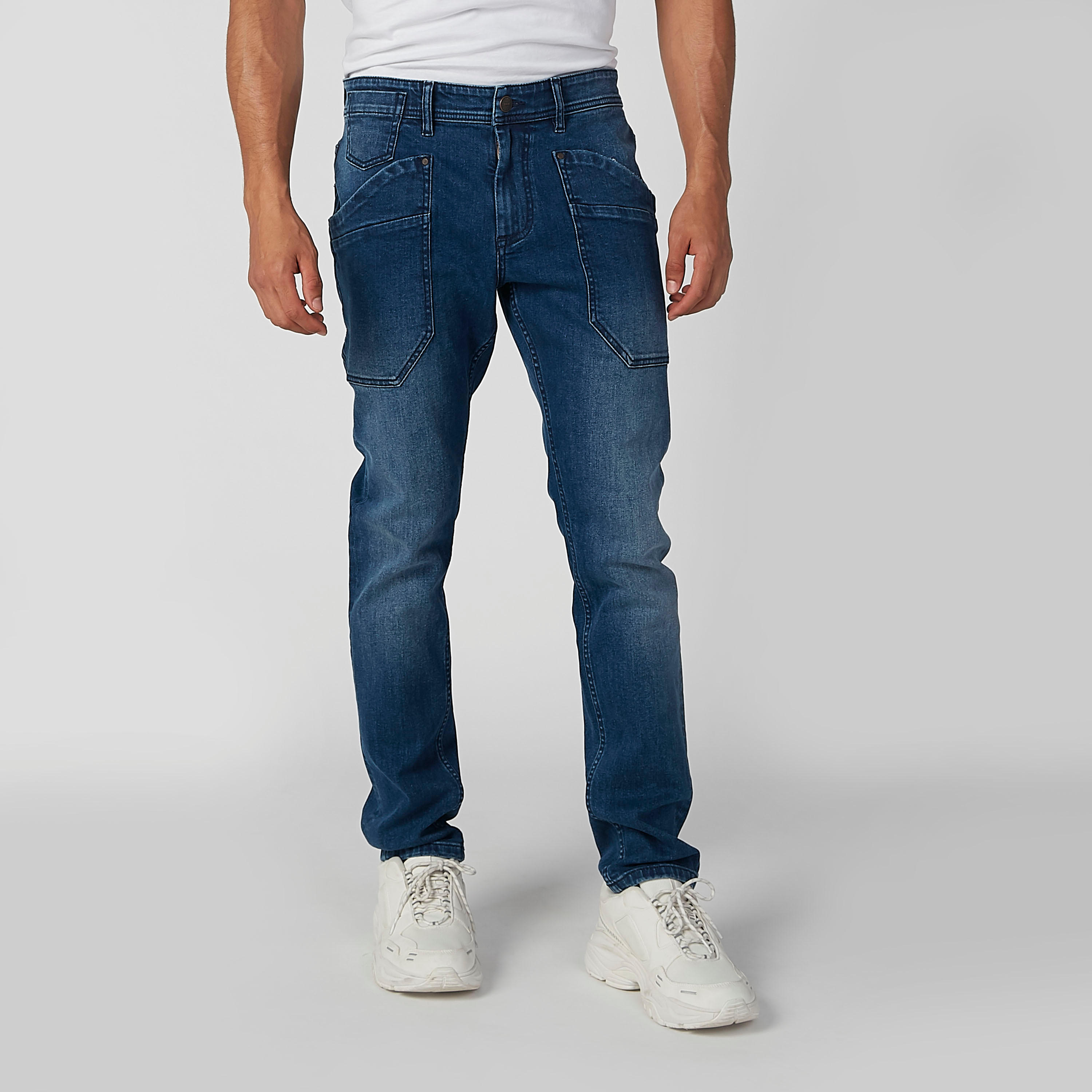 بنطلون جينز مستدام سليم بخصر منخفض وجيوب -men-clothing-bottoms-jeans-image-3