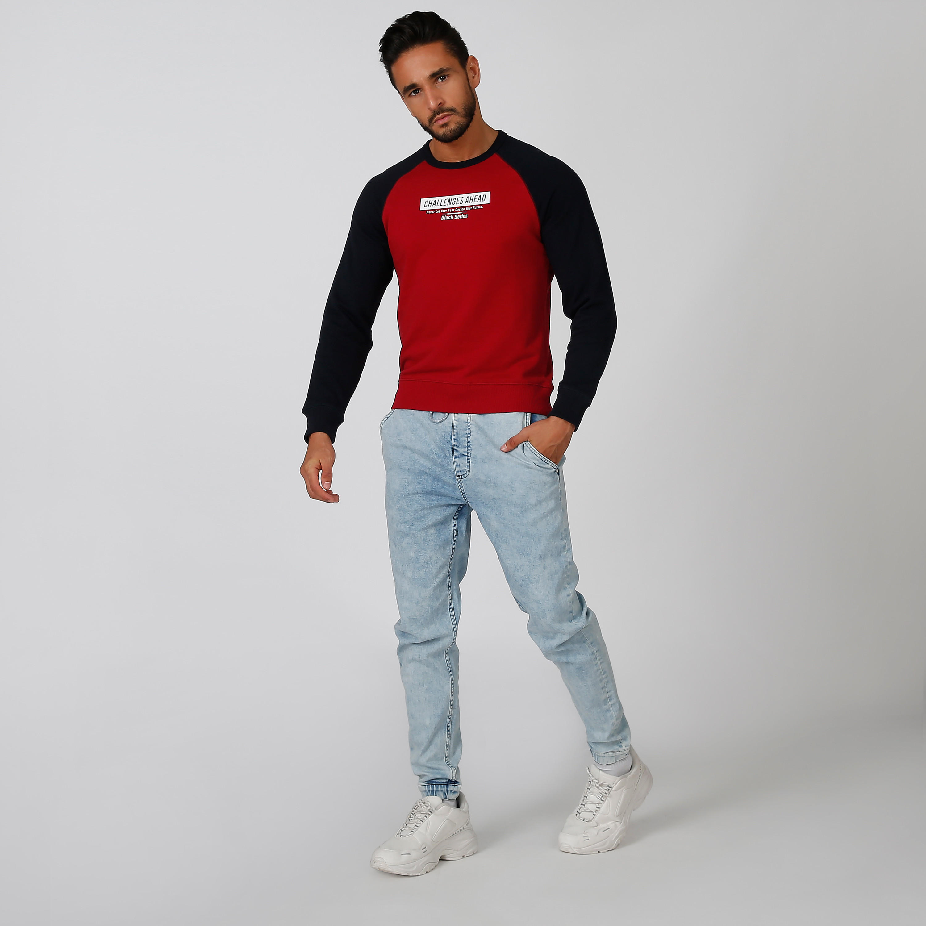 بنطلون رياضي مستدام دينم سليم بجيوب -men-clothing-bottoms-joggers-image-2