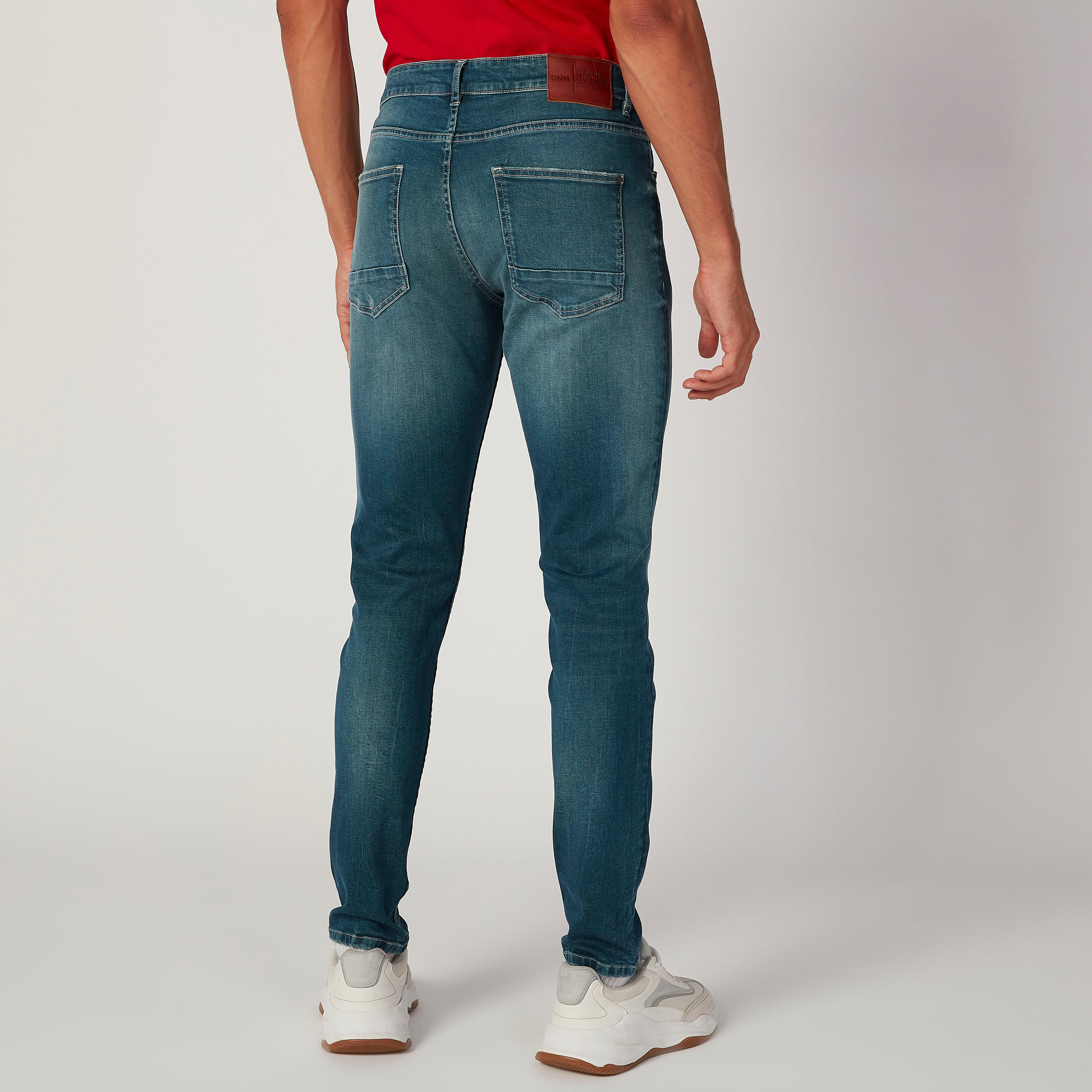 بنطلون جينز طويل ممزّق بجيوب وحلقات للحزام-men-clothing-bottoms-jeans-image-4