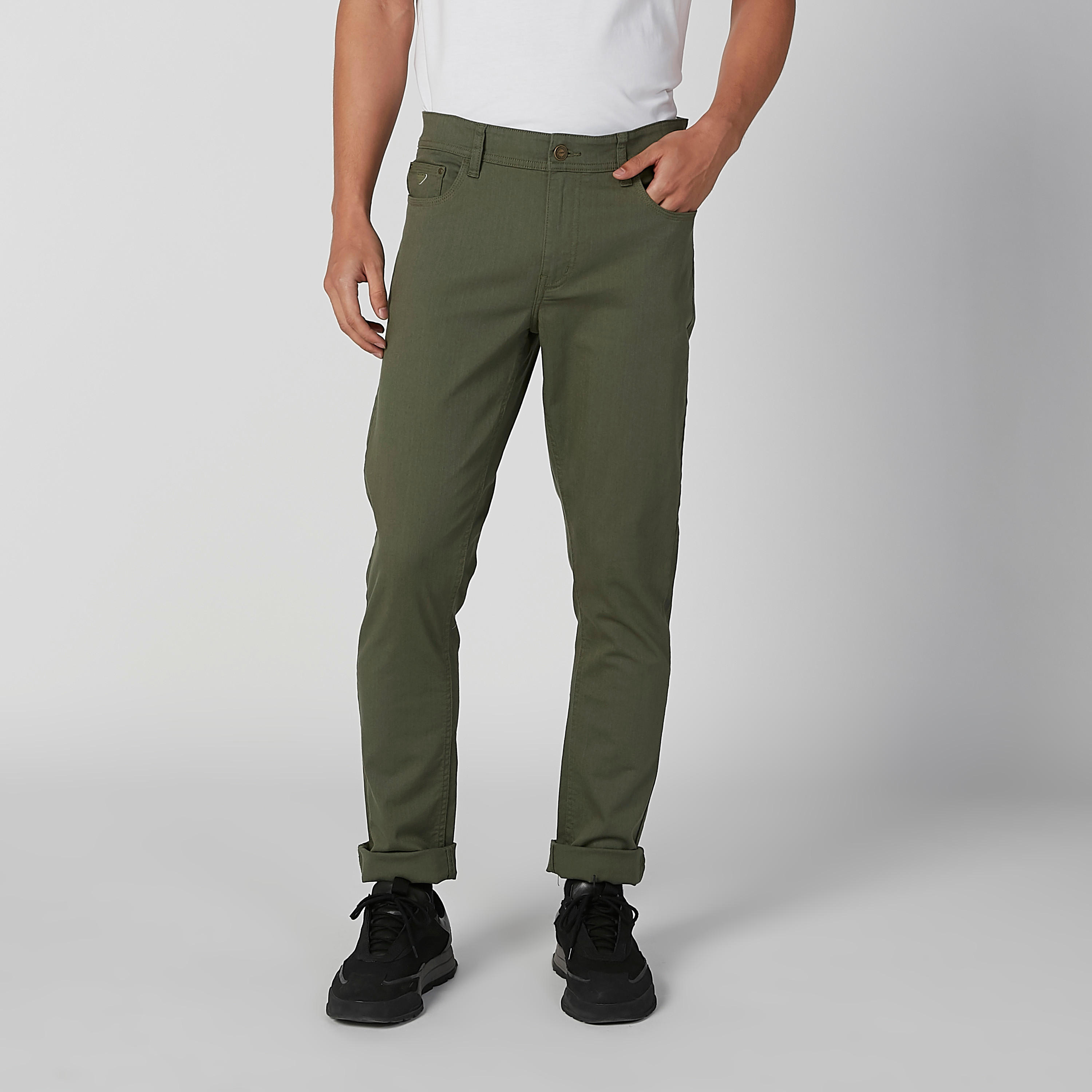 Solid Jeans with 5-Pockets and Button Closure-men-clothing-bottoms-jeans-image-1