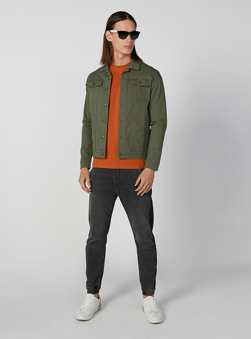 جاكيت دينم سادة بأكمام طويلة وجيوب-men-clothing-jacketsandblazers-jackets-image-4