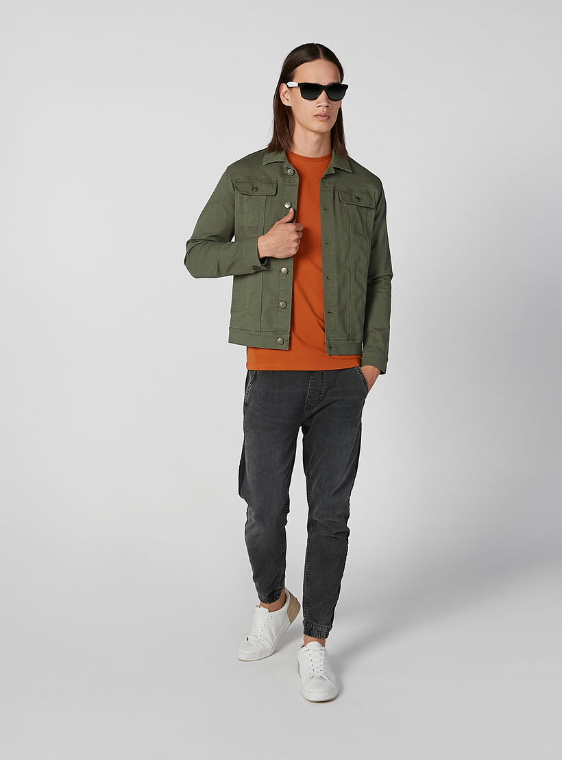 جاكيت دينم سادة بأكمام طويلة وجيوب-men-clothing-jacketsandblazers-jackets-image-1
