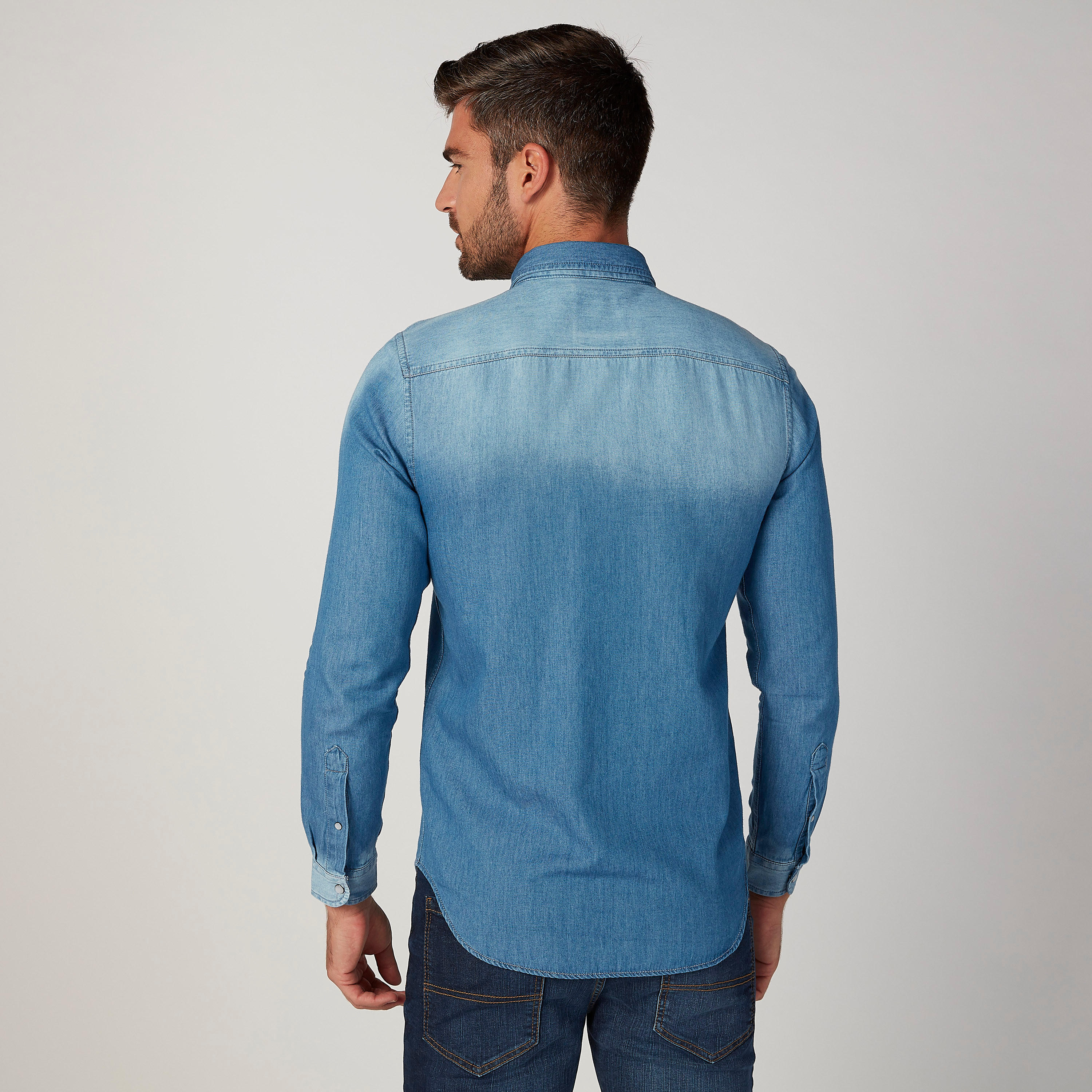 Slim Fit Collared Shirt with Long Sleeves-men-clothing-shirts-image-4