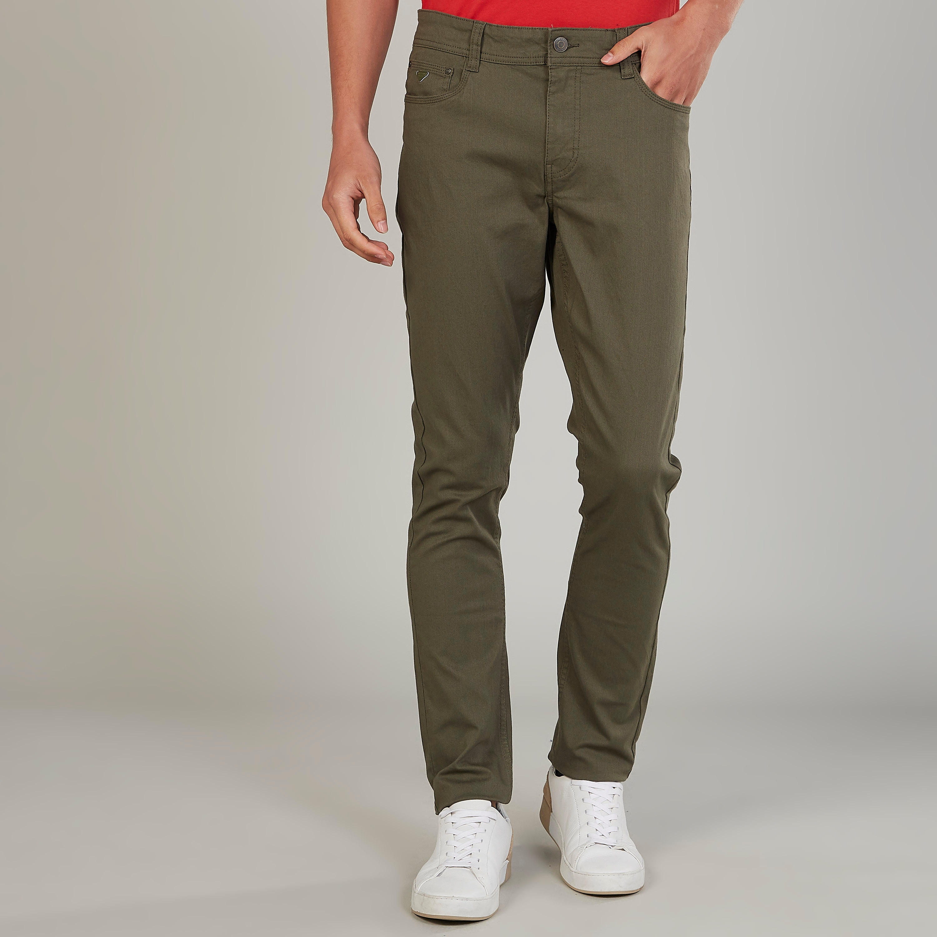 Sustainable Slim Fit Solid Low-Rise Jeans with Pocket Detail-men-clothing-bottoms-jeans-image-1