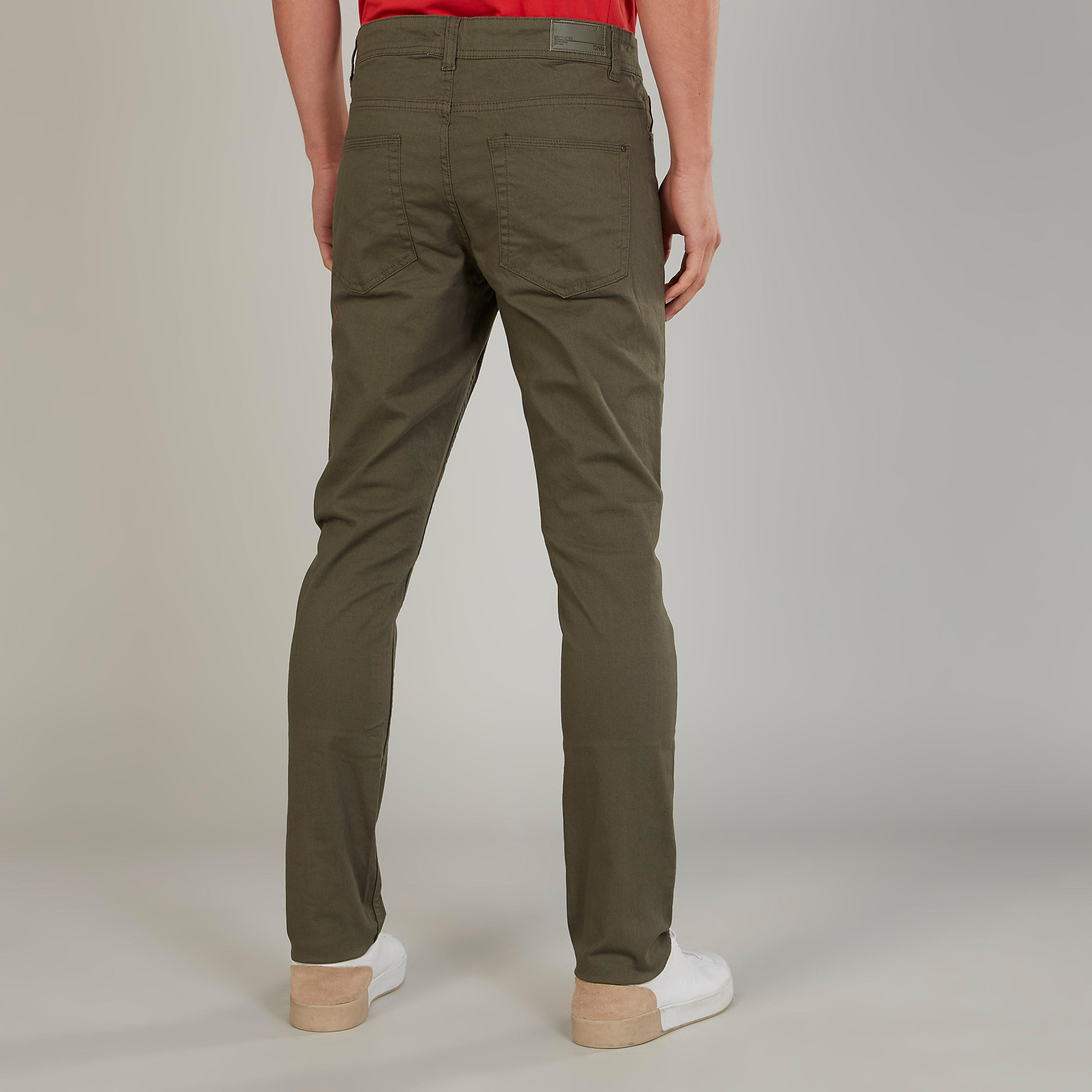 Sustainable Slim Fit Solid Low-Rise Jeans with Pocket Detail-men-clothing-bottoms-jeans-image-4