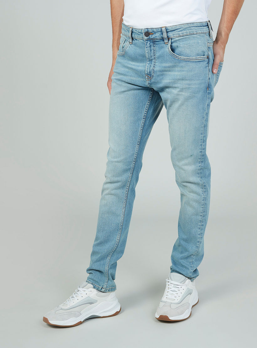 بنطلون جينز طويل بتفاصيل جيوب وحلقات للحزام-men-clothing-bottoms-jeans-image-6