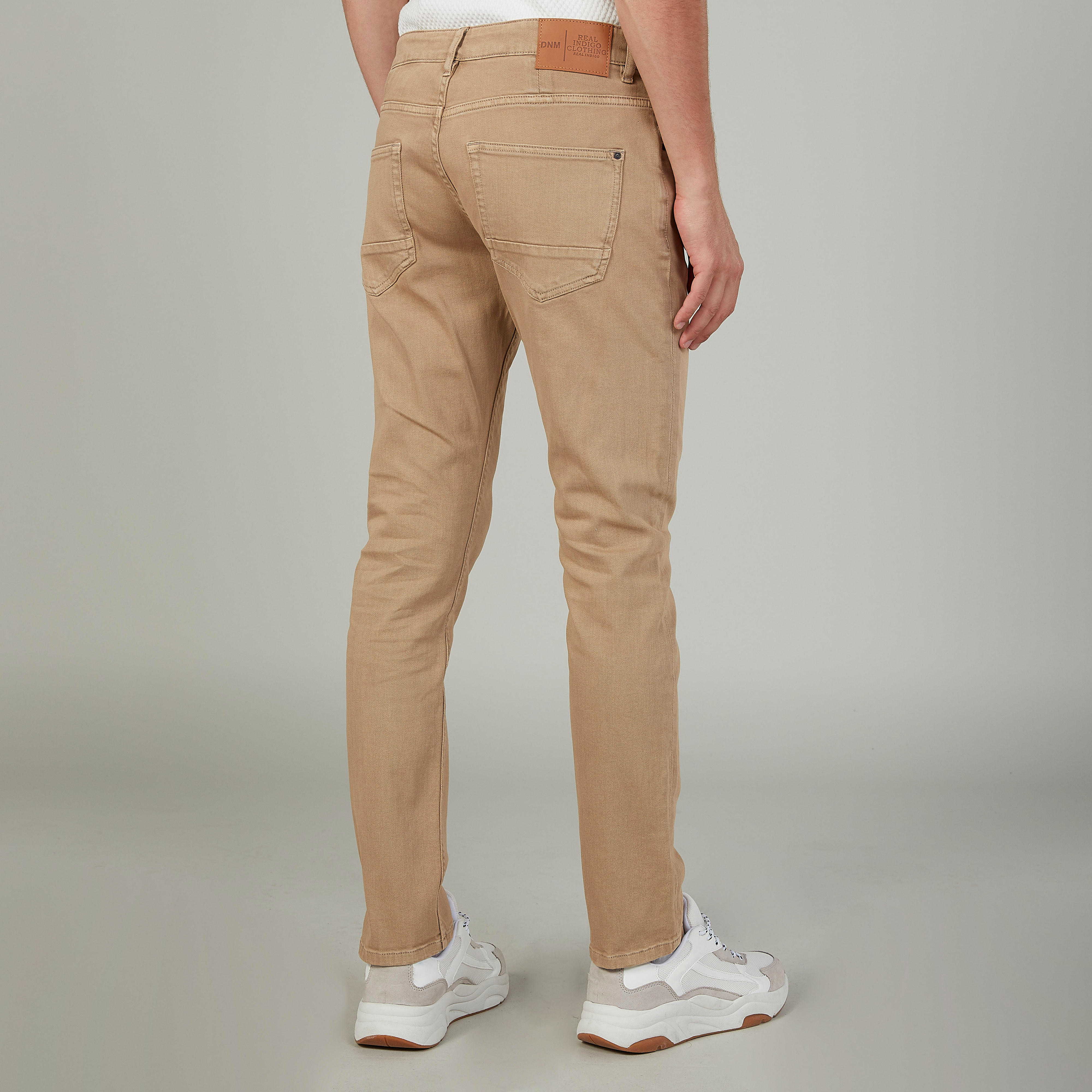 بنطلون جينز سادة طويل بجيوب وحلقات للحزام-men-clothing-bottoms-jeans-image-4