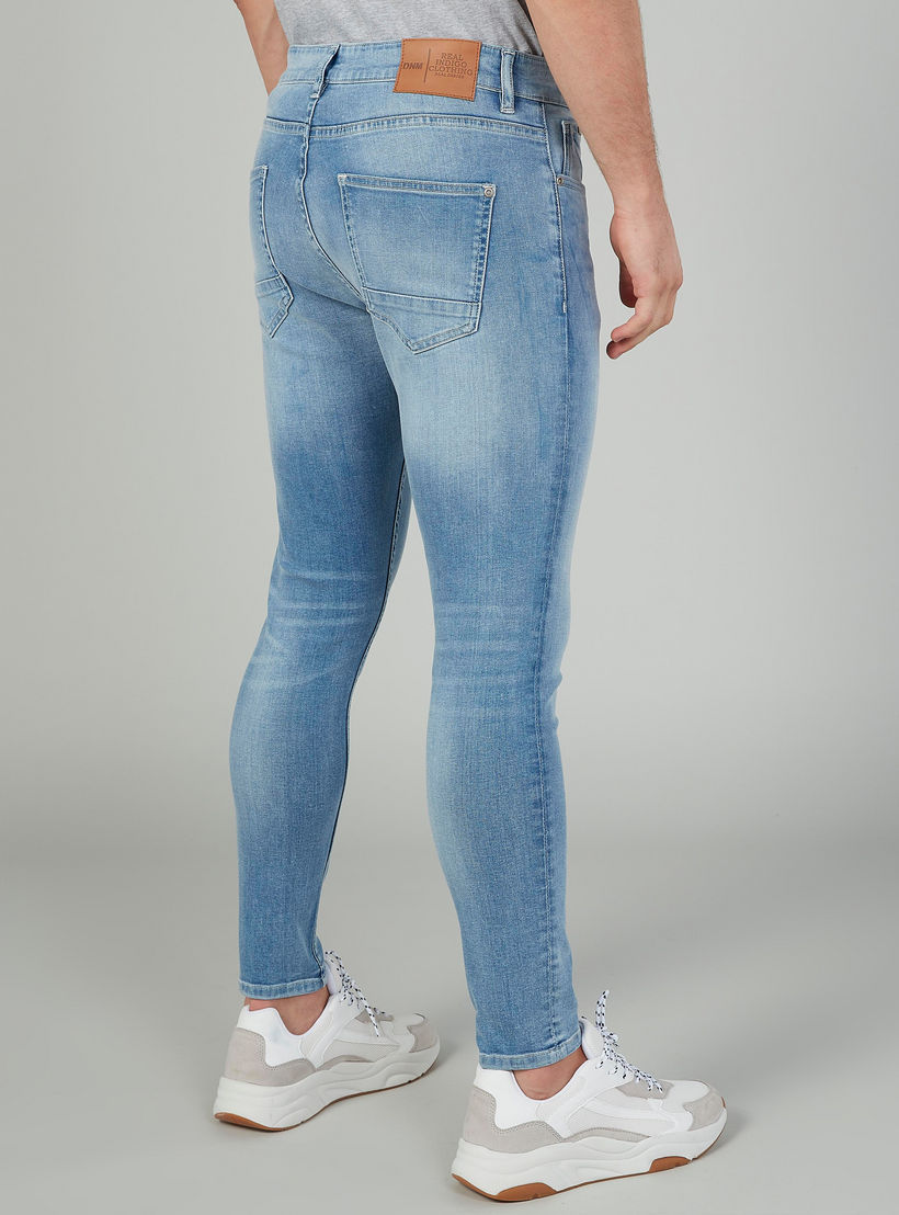بنطلون جينز طويل بارز الملمس بجيوب وحلقات للحزام-men-clothing-bottoms-jeans-image-4