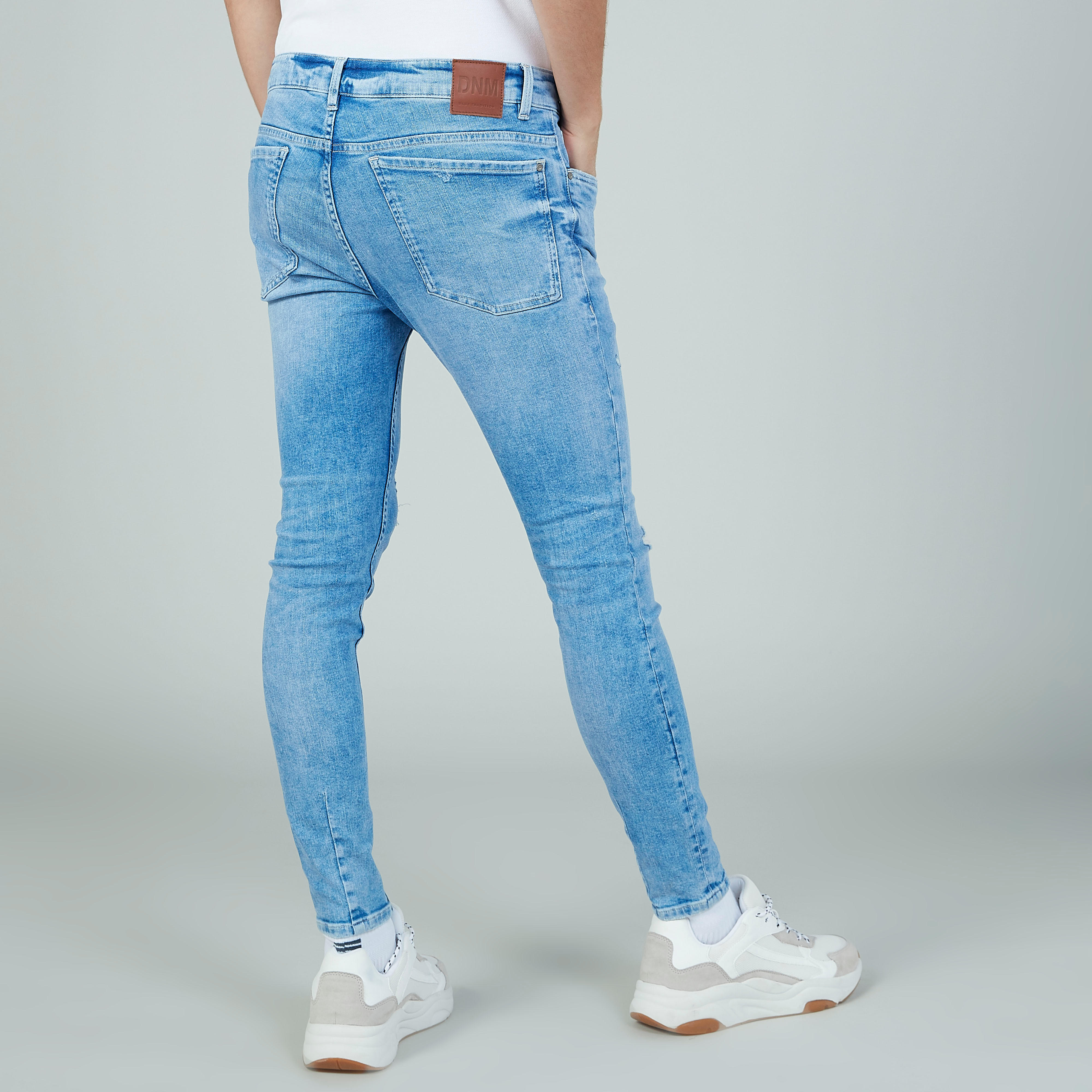 بنطلون جينز طويل ممزّق بجيوب وحلقات للحزام-men-clothing-bottoms-jeans-image-6
