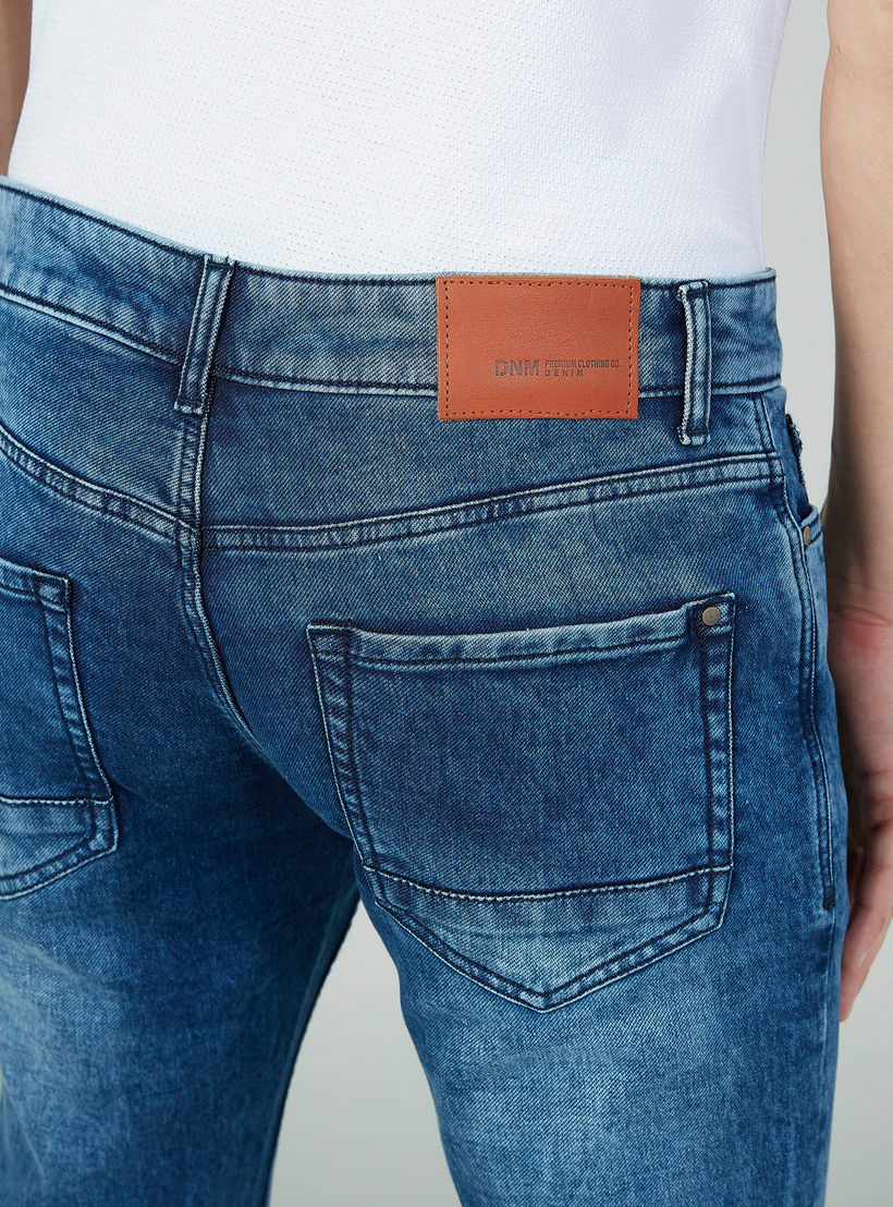 بنطلون جينز طويل بارز الملمس بجيوب وحلقات للحزام-men-clothing-bottoms-jeans-image-6