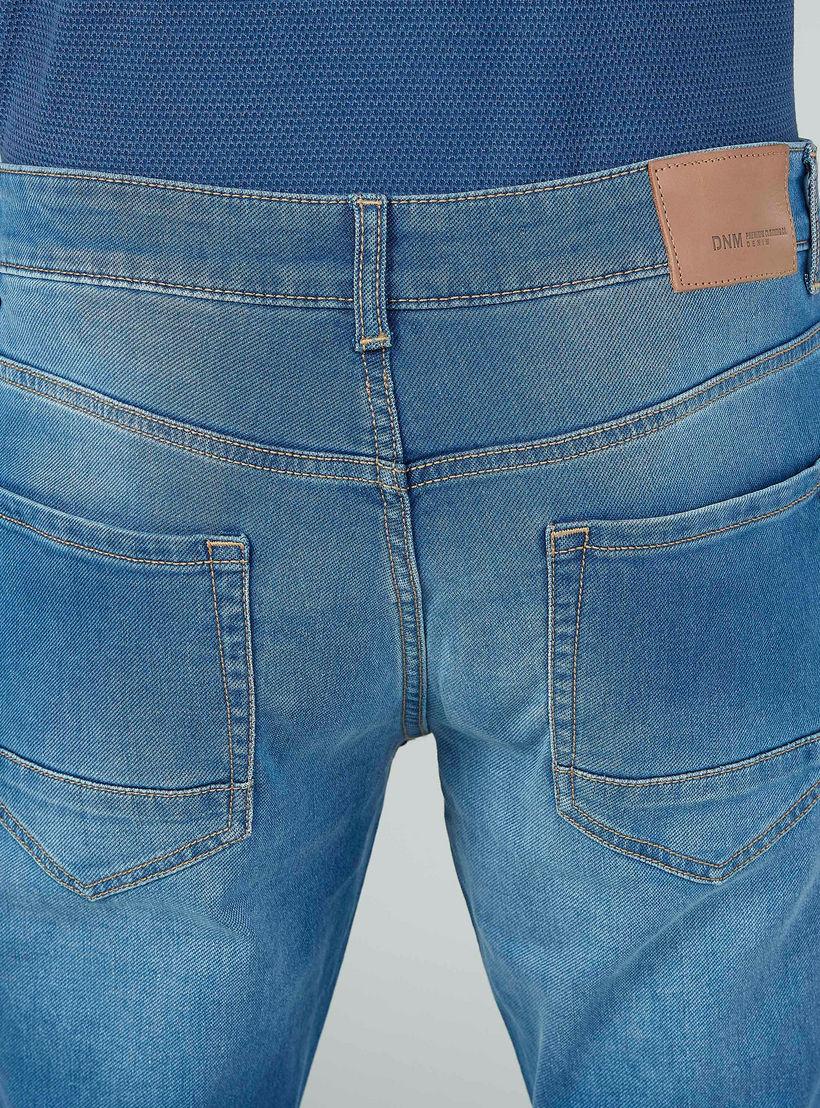بنطلون جينز طويل بتفاصيل جيوب وحلقات للحزام-men-clothing-bottoms-jeans-image-5