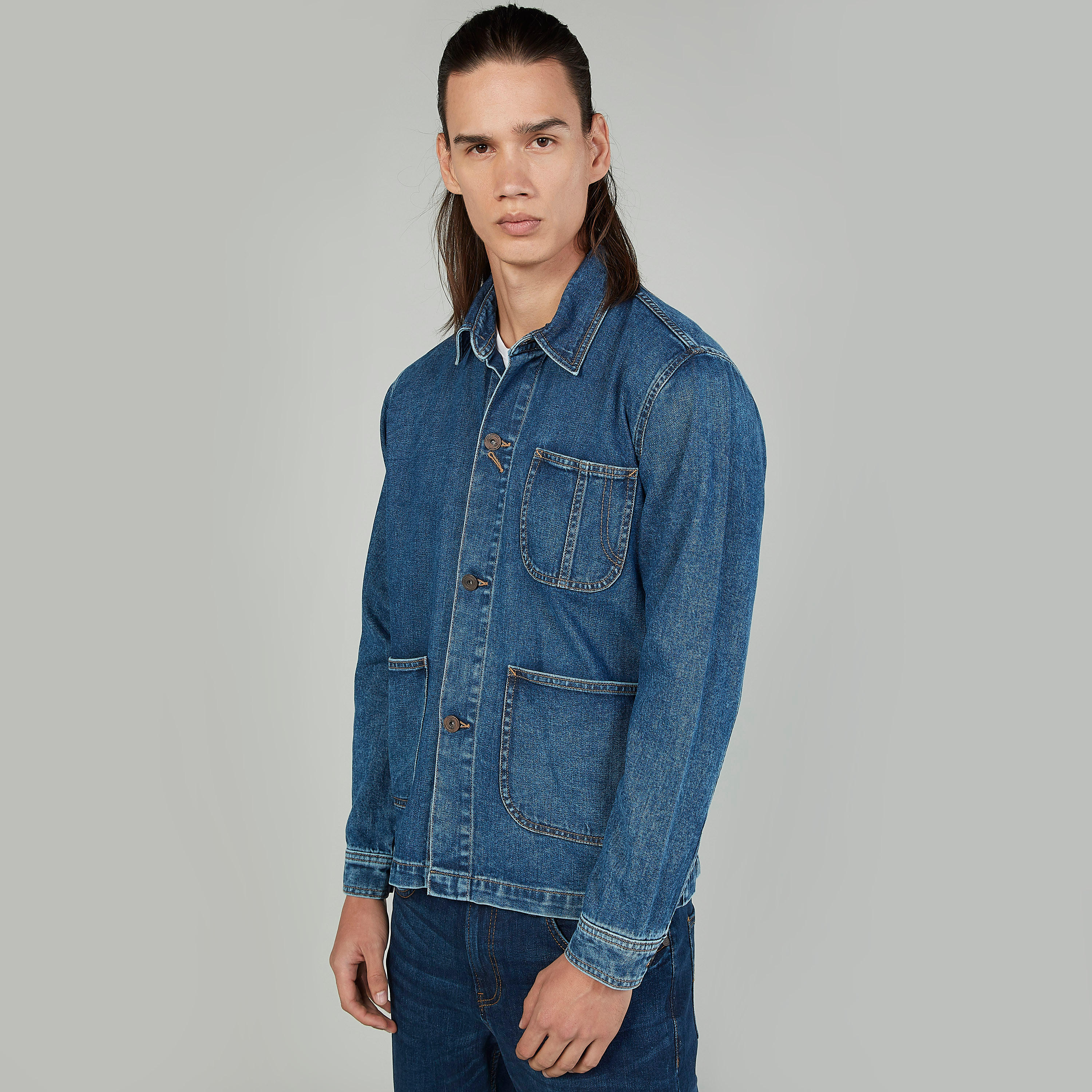 جاكيت دنيم بأكمام طويلة وجيوب-men-clothing-jacketsandblazers-jackets-image-1