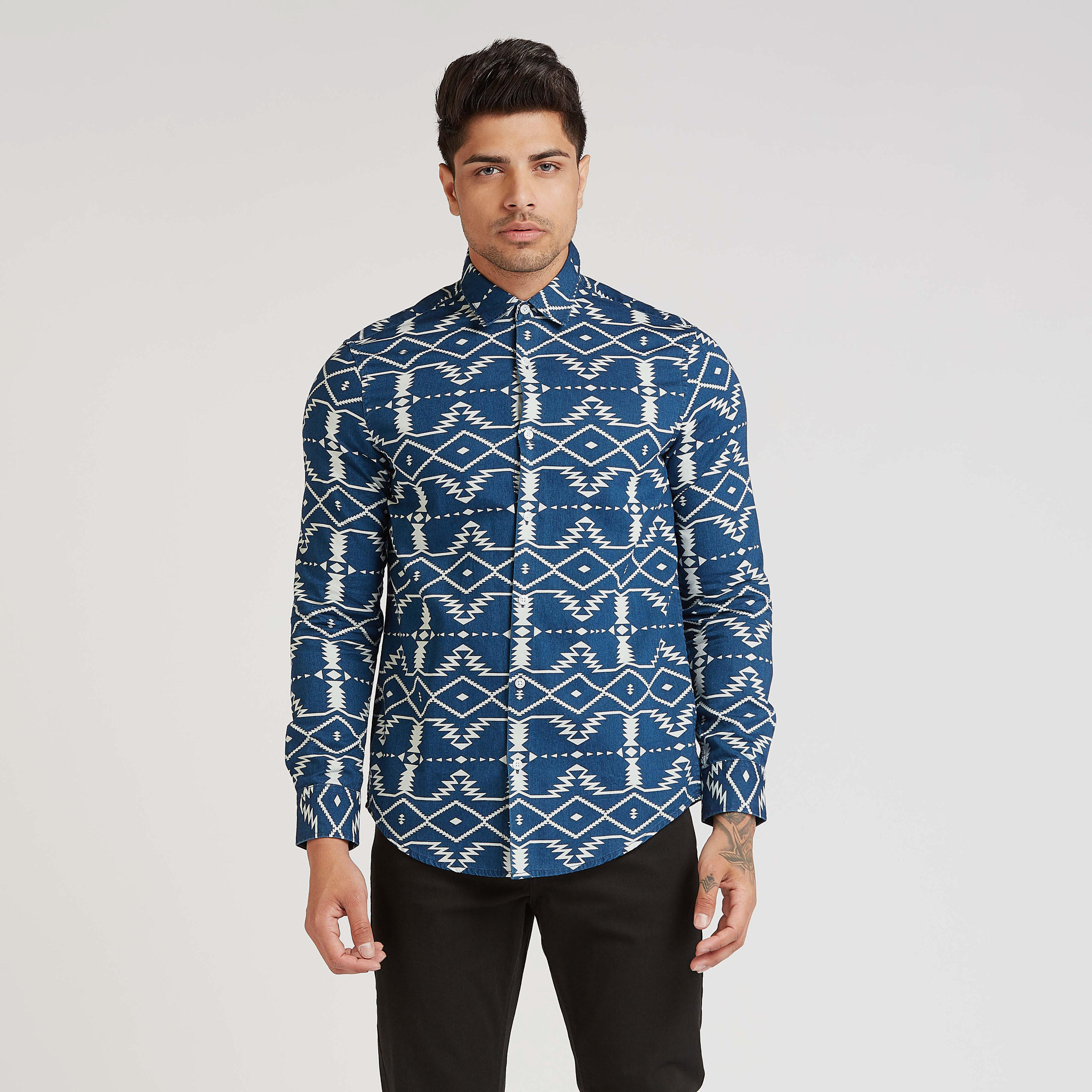قميص بقصّة سليم وياقة عاديّة وأكمام طويلة وطبعات-men-clothing-shirts-image-5