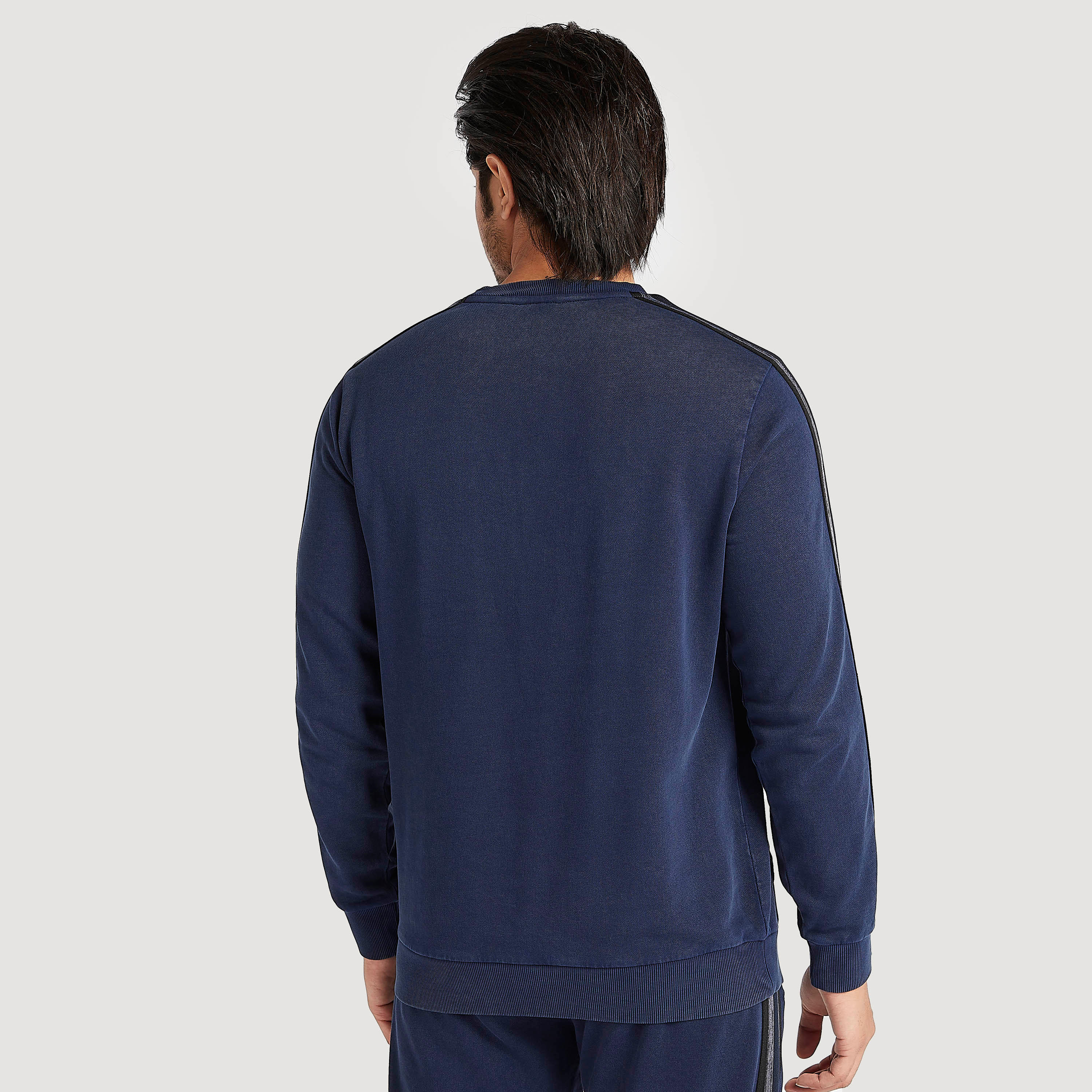Slogan Print Crew Neck Sweatshirt with Long Sleeves-men-winterwear-hoodiesandsweatshirts-image-4