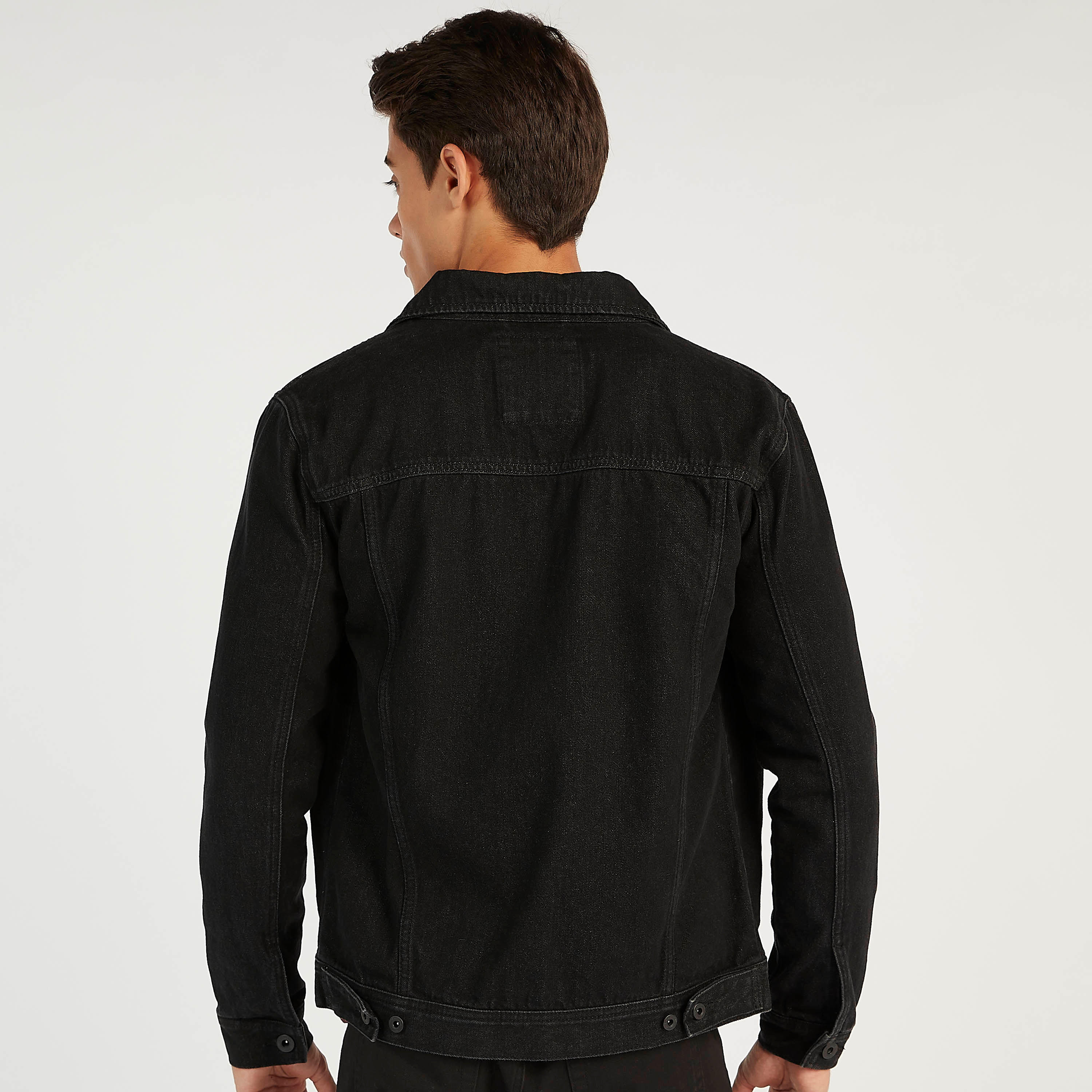 Sustainable Oversized Denim Jacket with Button Closure-men-clothing-jacketsandblazers-jackets-image-4