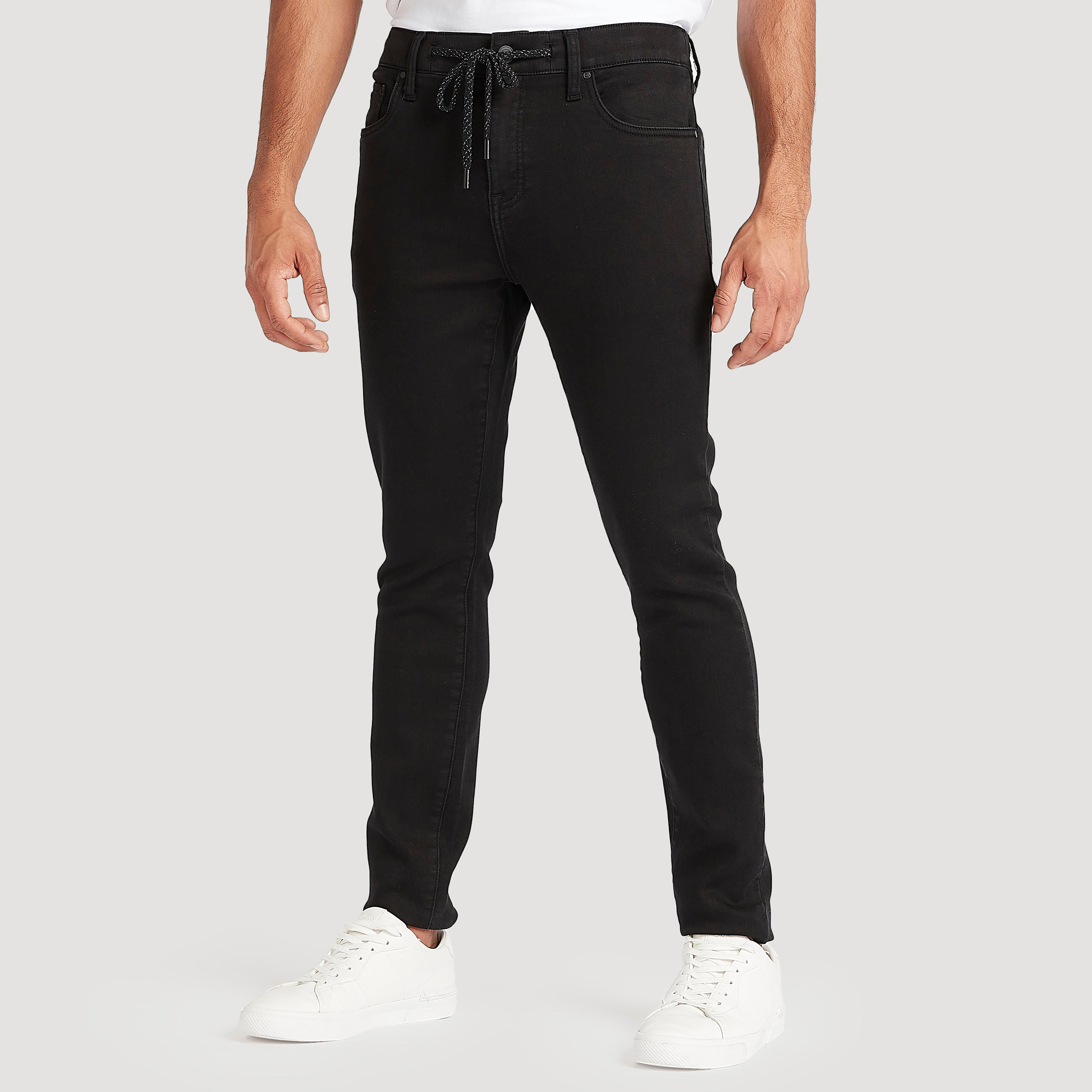 بنطلون جينز سليم فيت مغسول بلون فاتح وخصر فليكسي-men-clothing-bottoms-jeans-image-5