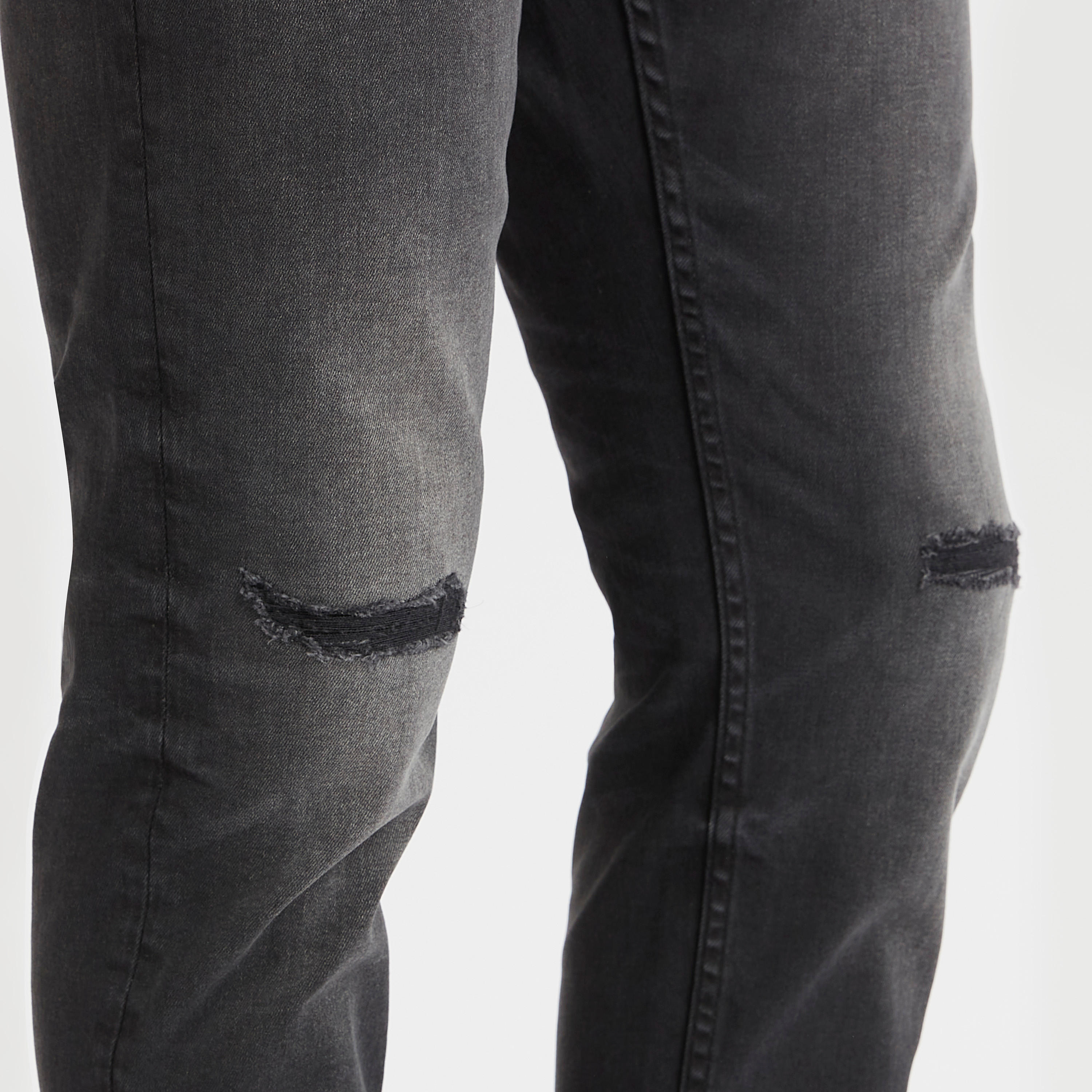 Ripped Mid-Rise Jeans with Button Closure and Pocket-men-clothing-bottoms-jeans-image-3