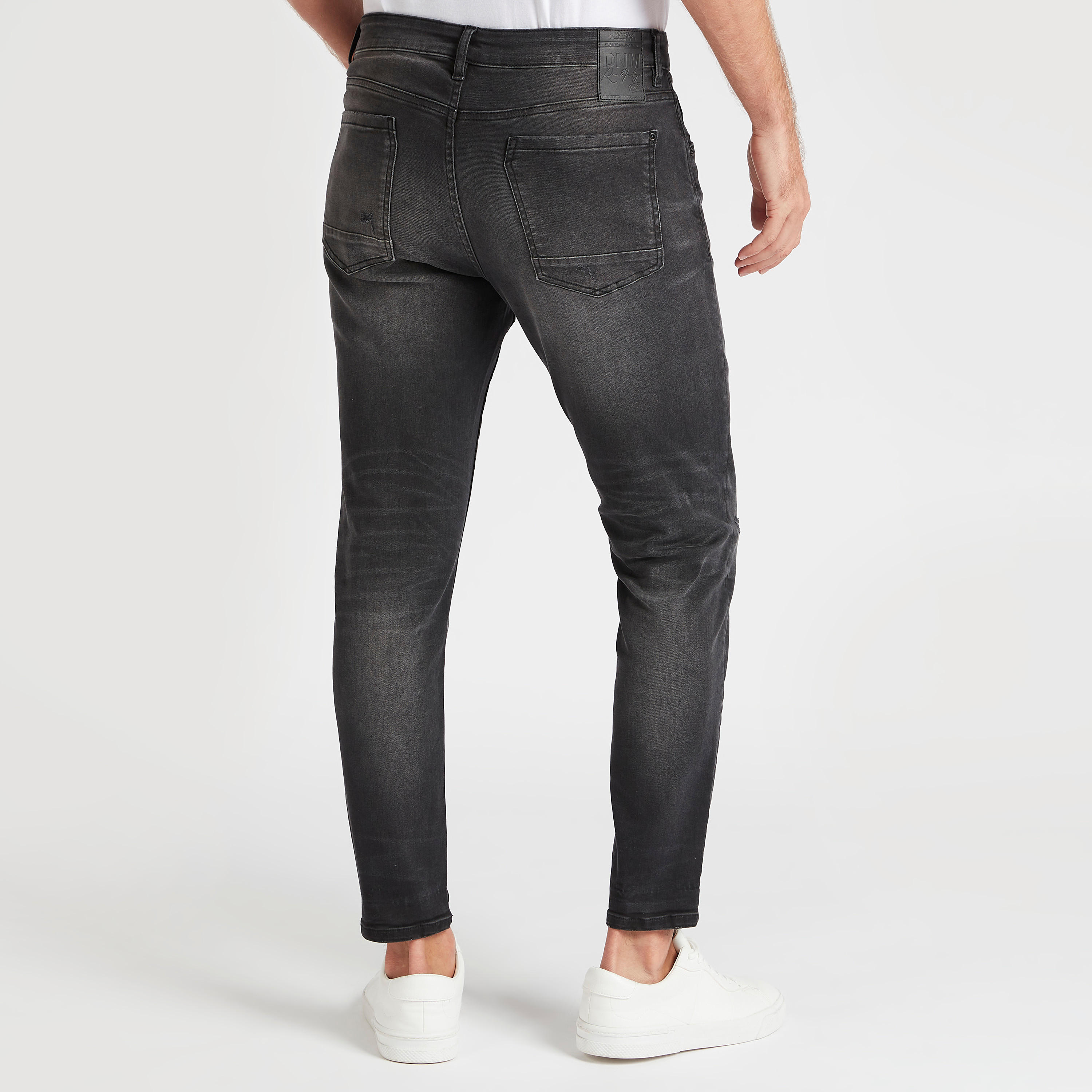 Ripped Mid-Rise Jeans with Button Closure and Pocket-men-clothing-bottoms-jeans-image-4
