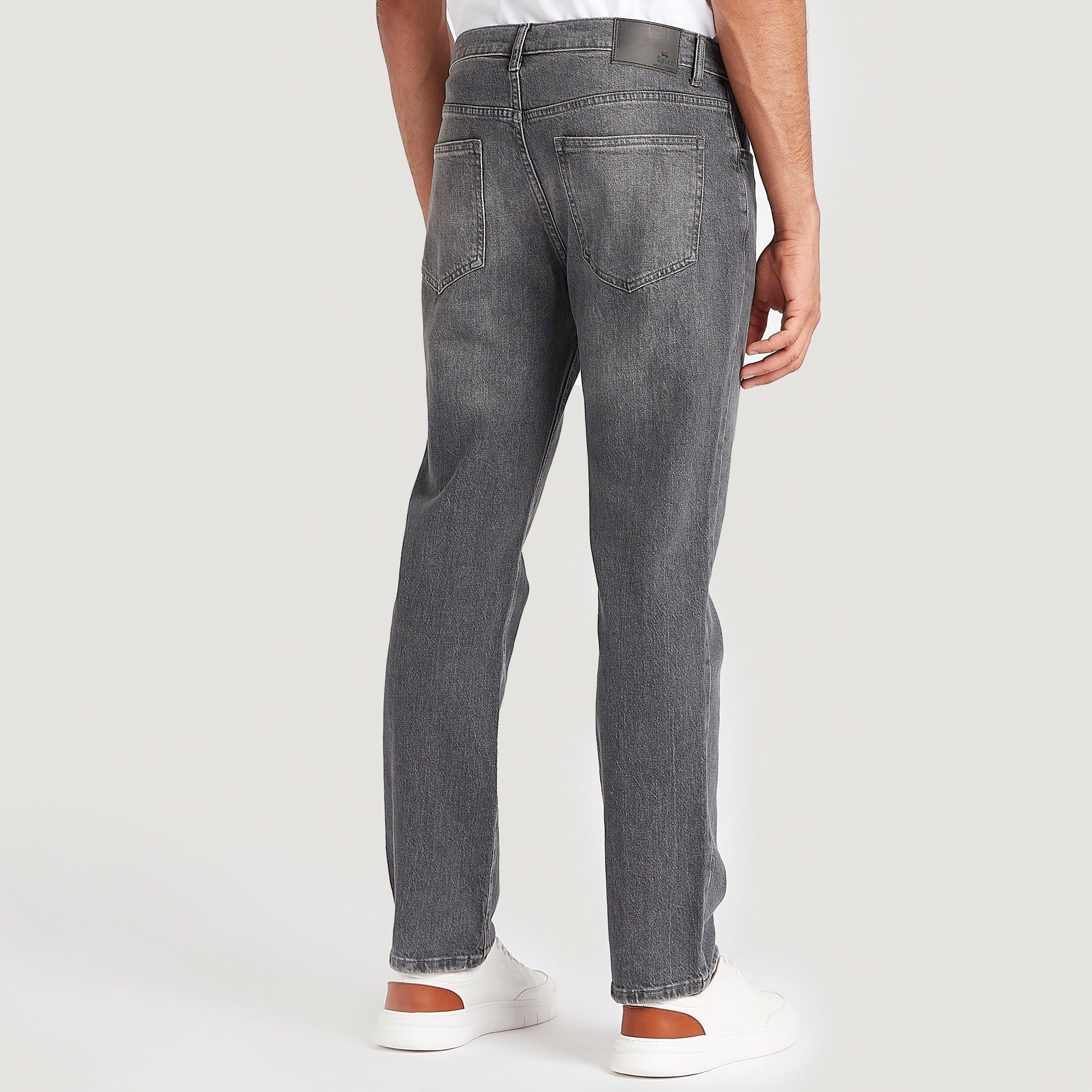 Straight Cut Mid-Rise Jeans with Button Closure-men-clothing-bottoms-jeans-image-4