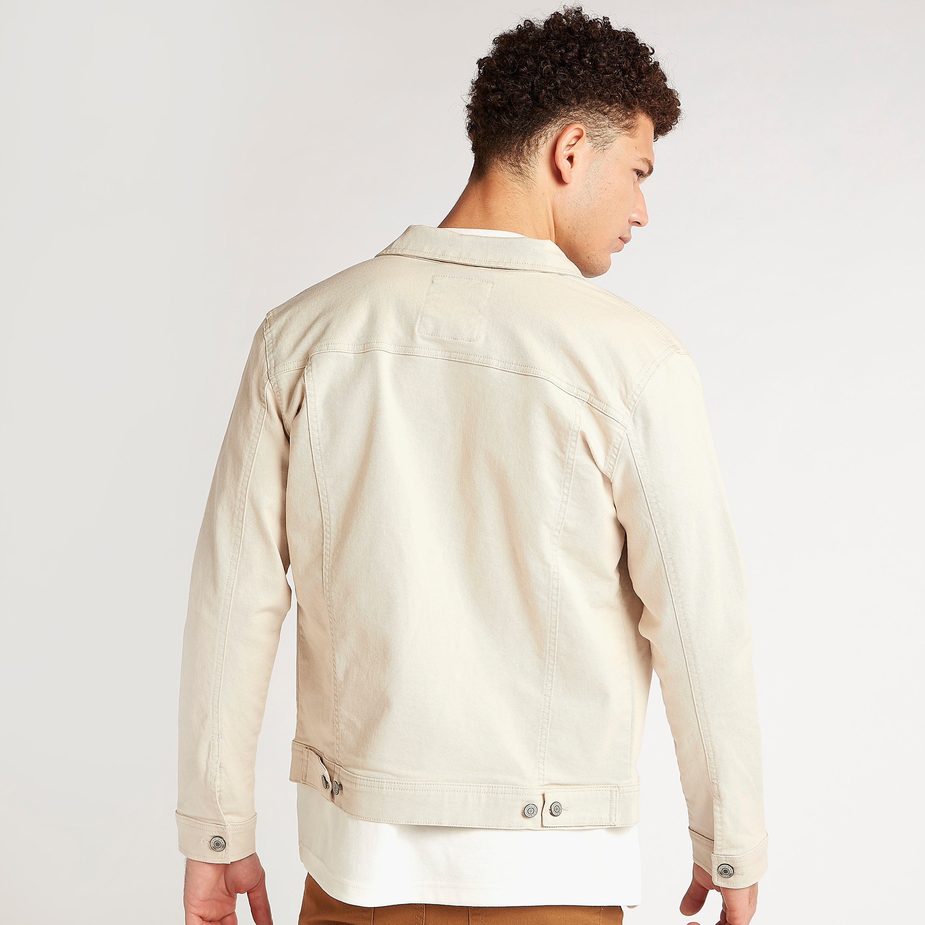 Solid Button Up Denim Jacket with Long Sleeves and Pockets-men-clothing-jacketsandblazers-jackets-image-4