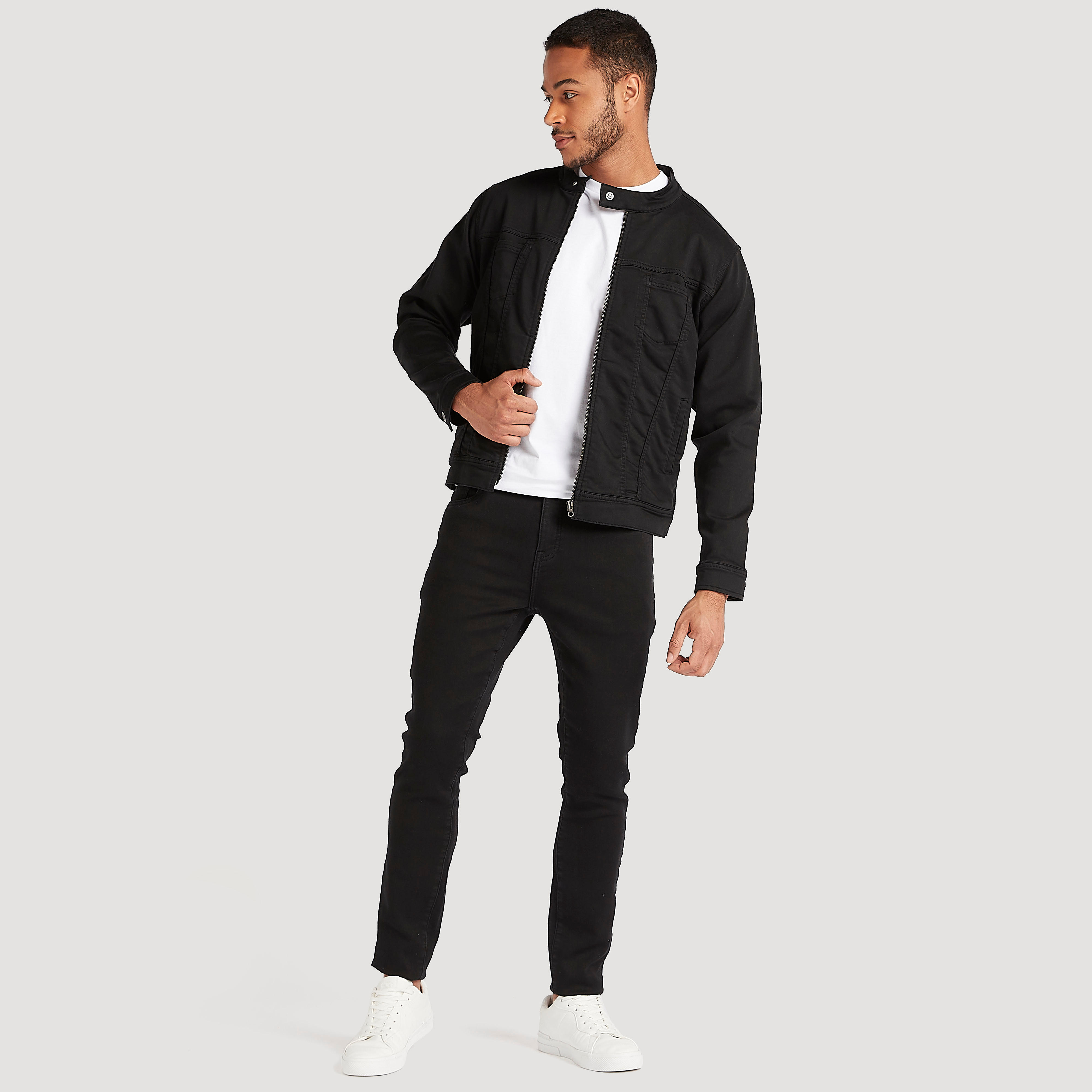 Solid Zip Through Denim Jacket with Pockets-men-clothing-jacketsandblazers-jackets-image-2