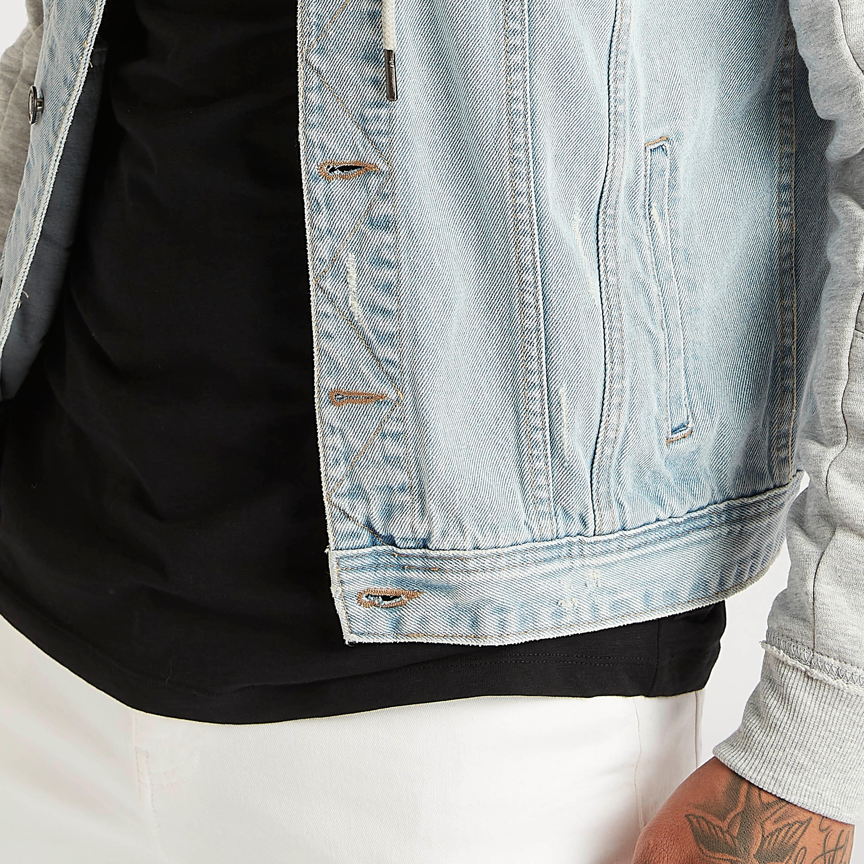 جاكيت دنيم سادة بزر إغلاق وقبّعة-men-clothing-jacketsandblazers-jackets-image-4