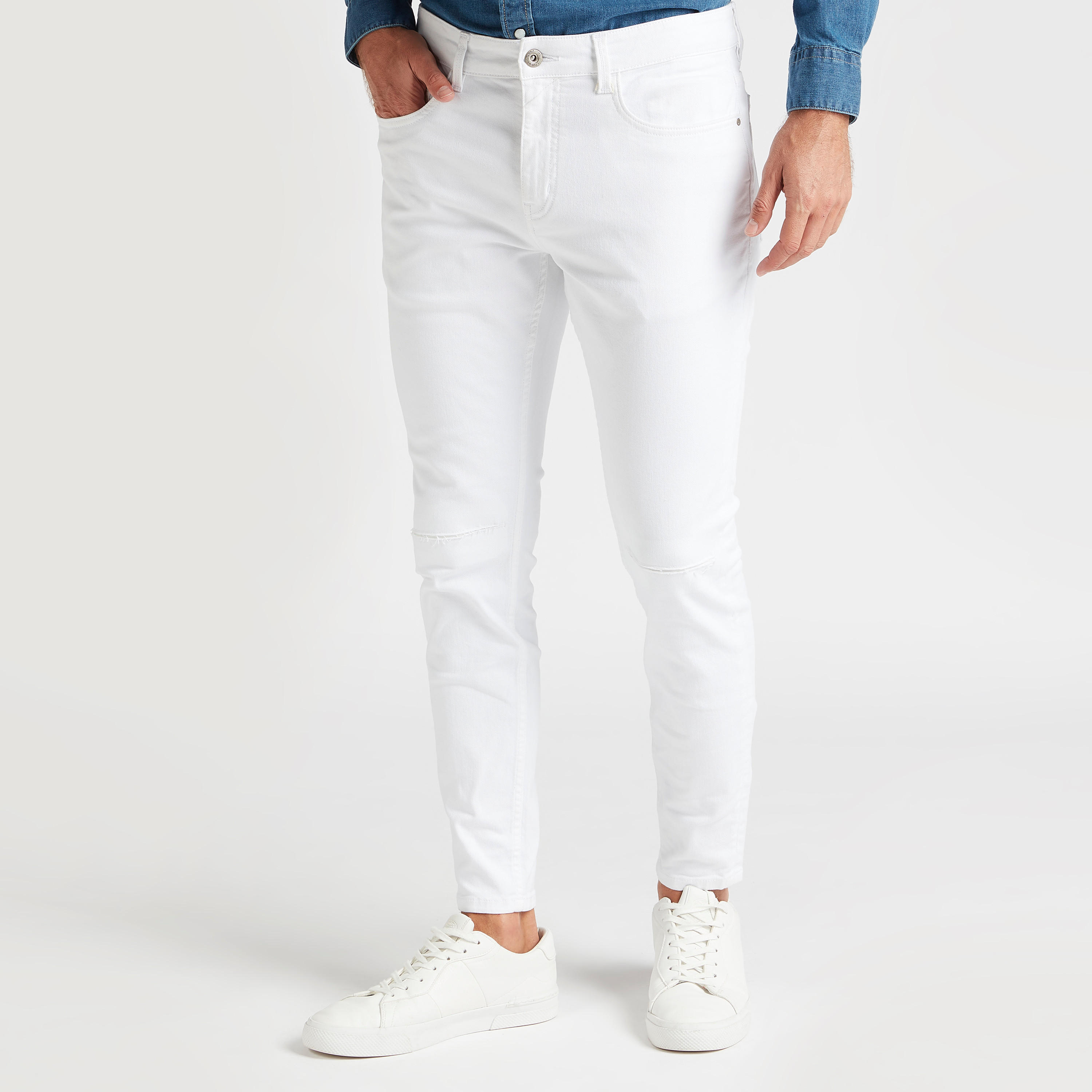 Solid Skinny Fit Jeans with Button Closure-men-clothing-bottoms-jeans-image-1