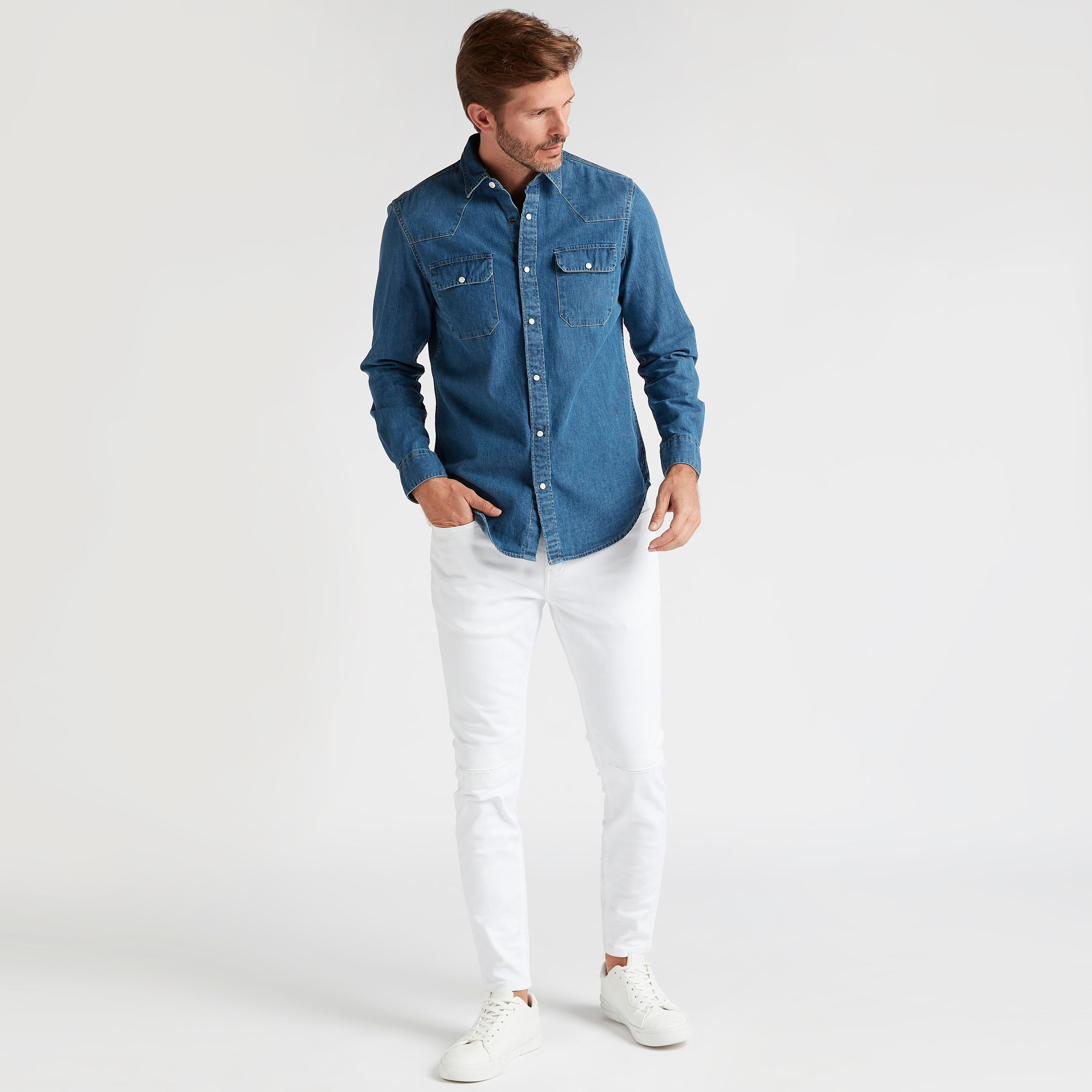 Solid Skinny Fit Jeans with Button Closure-men-clothing-bottoms-jeans-image-2