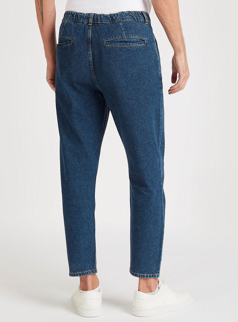 Solid Mid-Rise Jeans with Pockets and Button Closure-men-clothing-bottoms-jeans-image-4