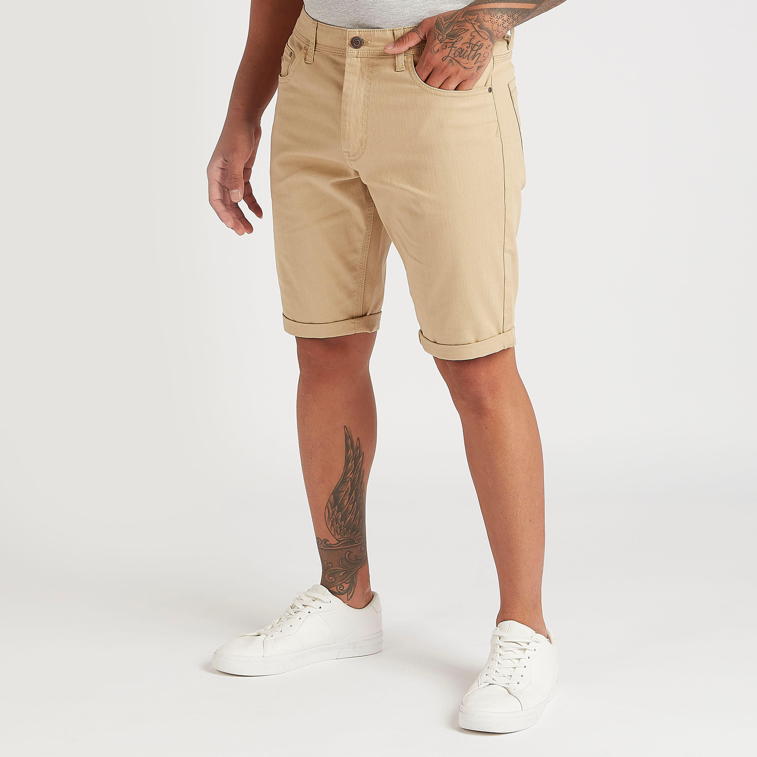شورت دنيم بخصر متوسّط الارتفاع وزر إغلاق-men-clothing-bottoms-shorts-image-6