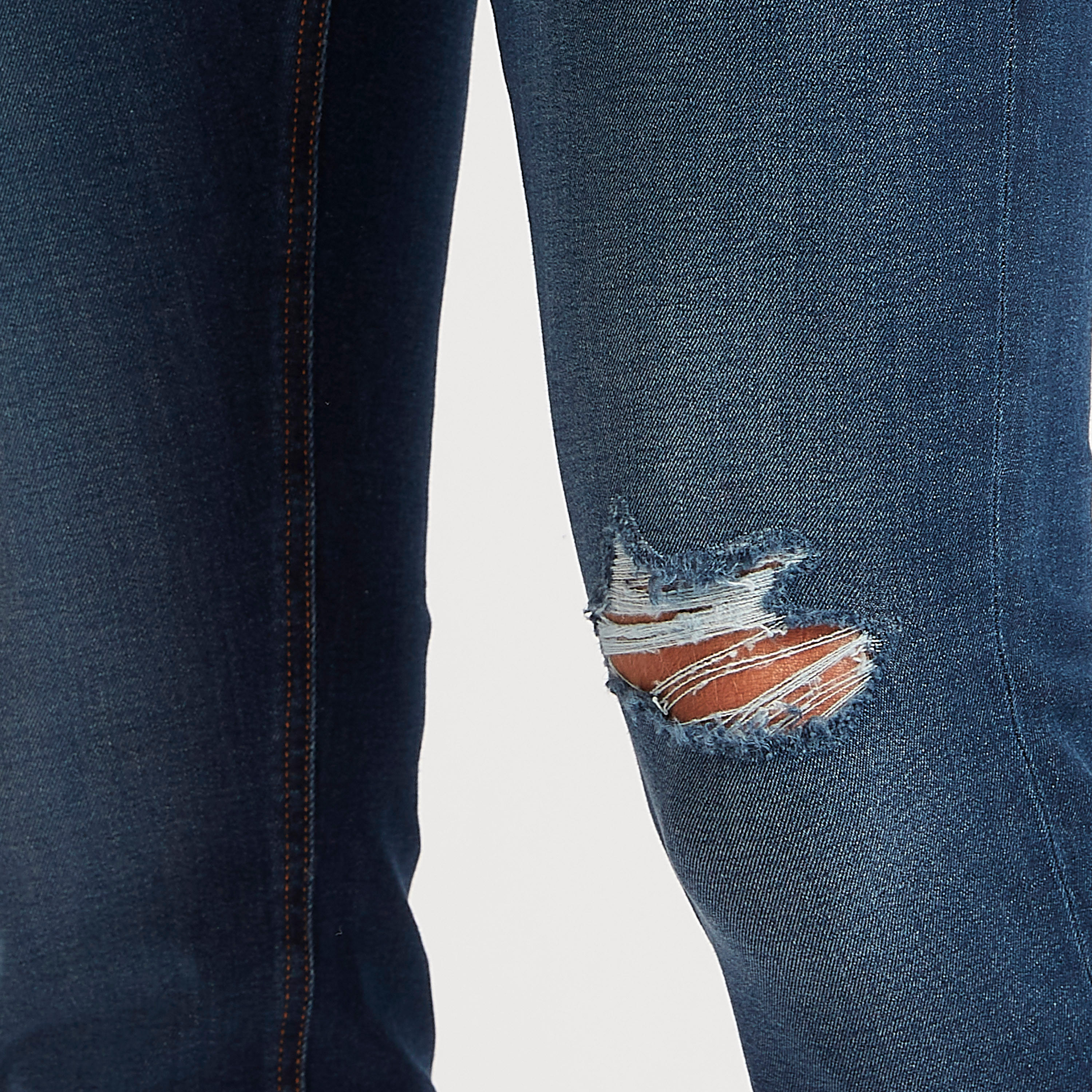 بنطلون جينز دنيم سادة سوبر سكيني فيت مضلّع  بزر إغلاق-men-clothing-bottoms-jeans-image-5