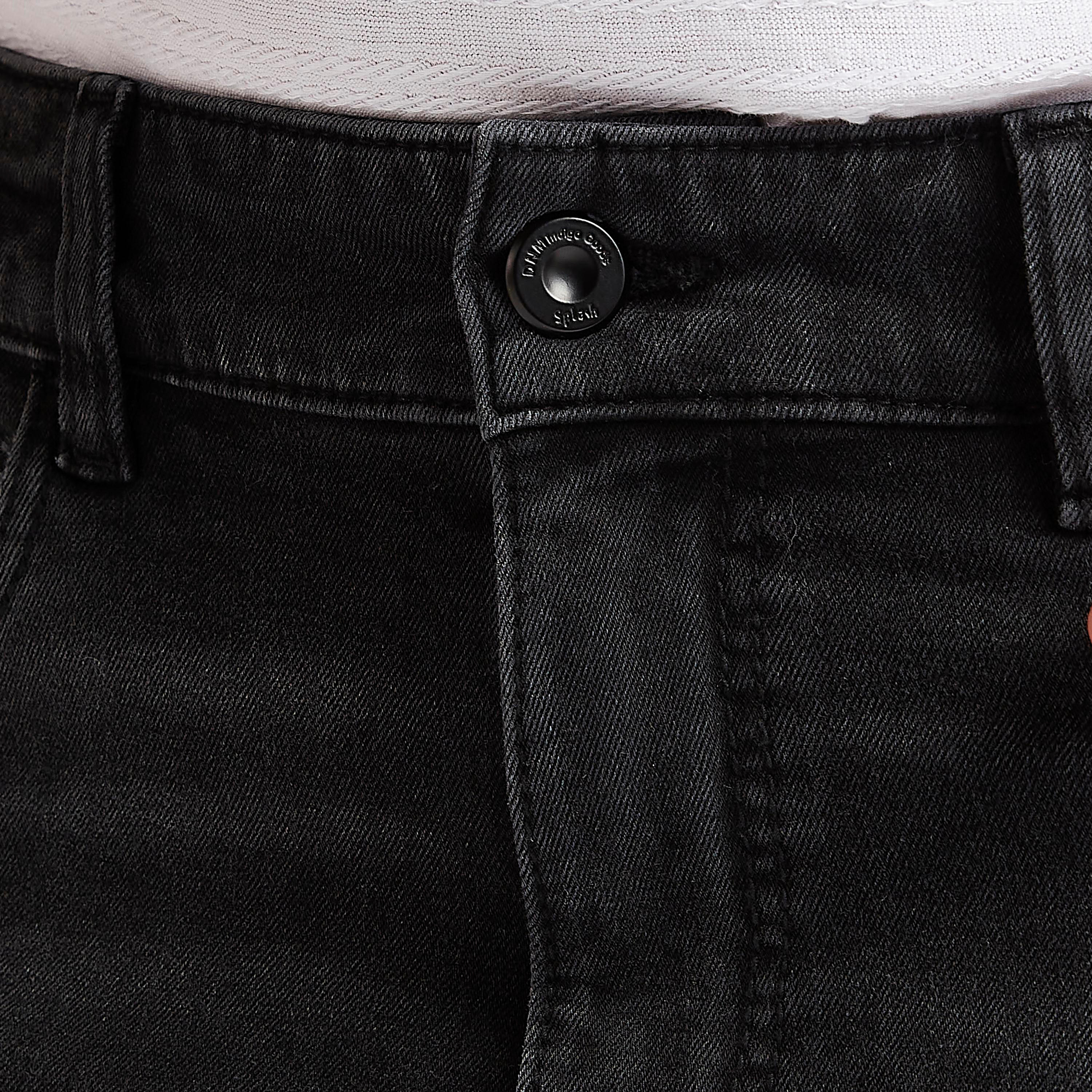 بنطلون جينز دنيم سادة سوبر سكيني فيت مضلّع  بزر إغلاق-men-clothing-bottoms-jeans-image-5