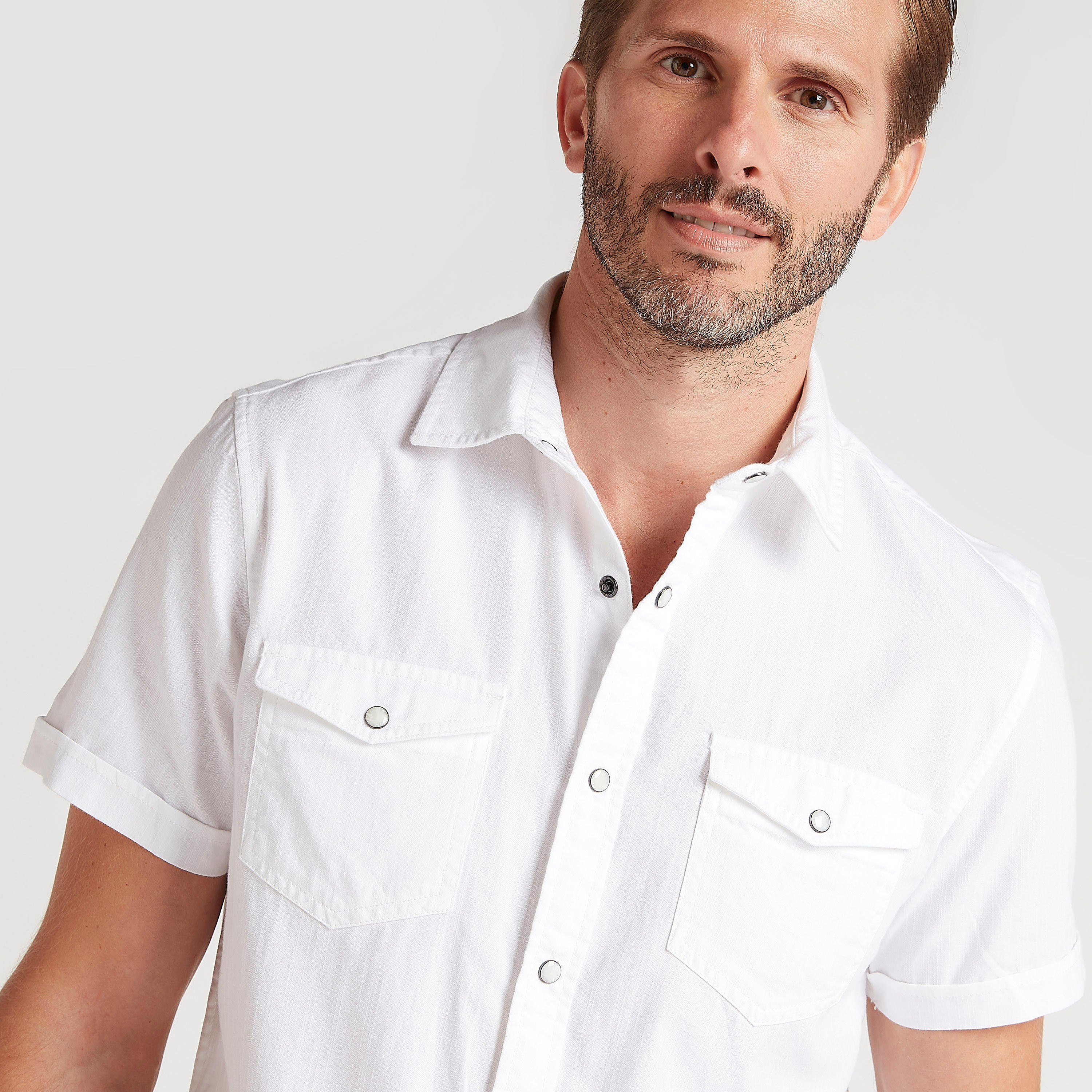 Textured Slim Fit Denim Shirt with Flap Pockets-men-clothing-shirts-image-3