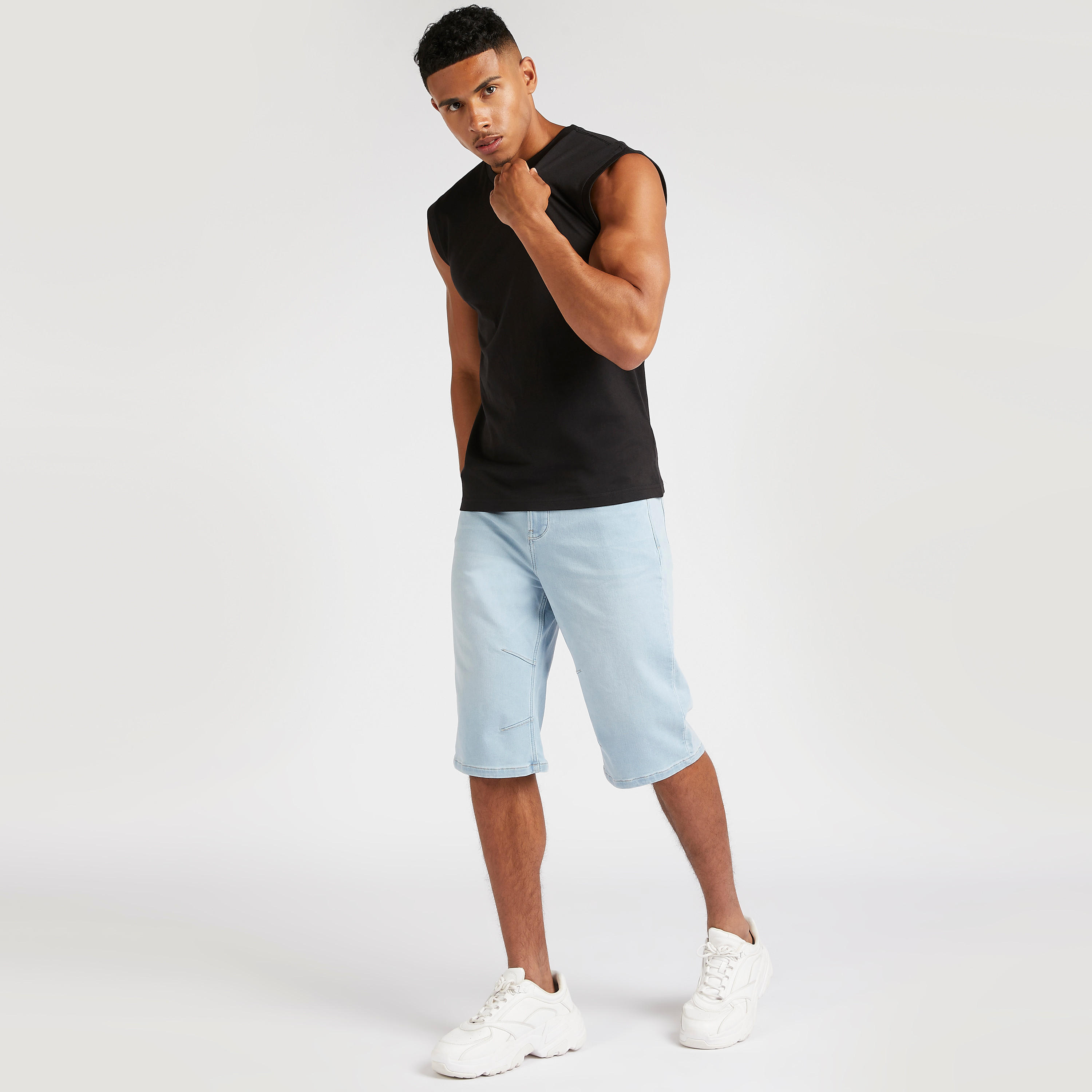 شورت دينيم بزر للإغلاق من جونيورز-men-clothing-bottoms-shorts-image-3