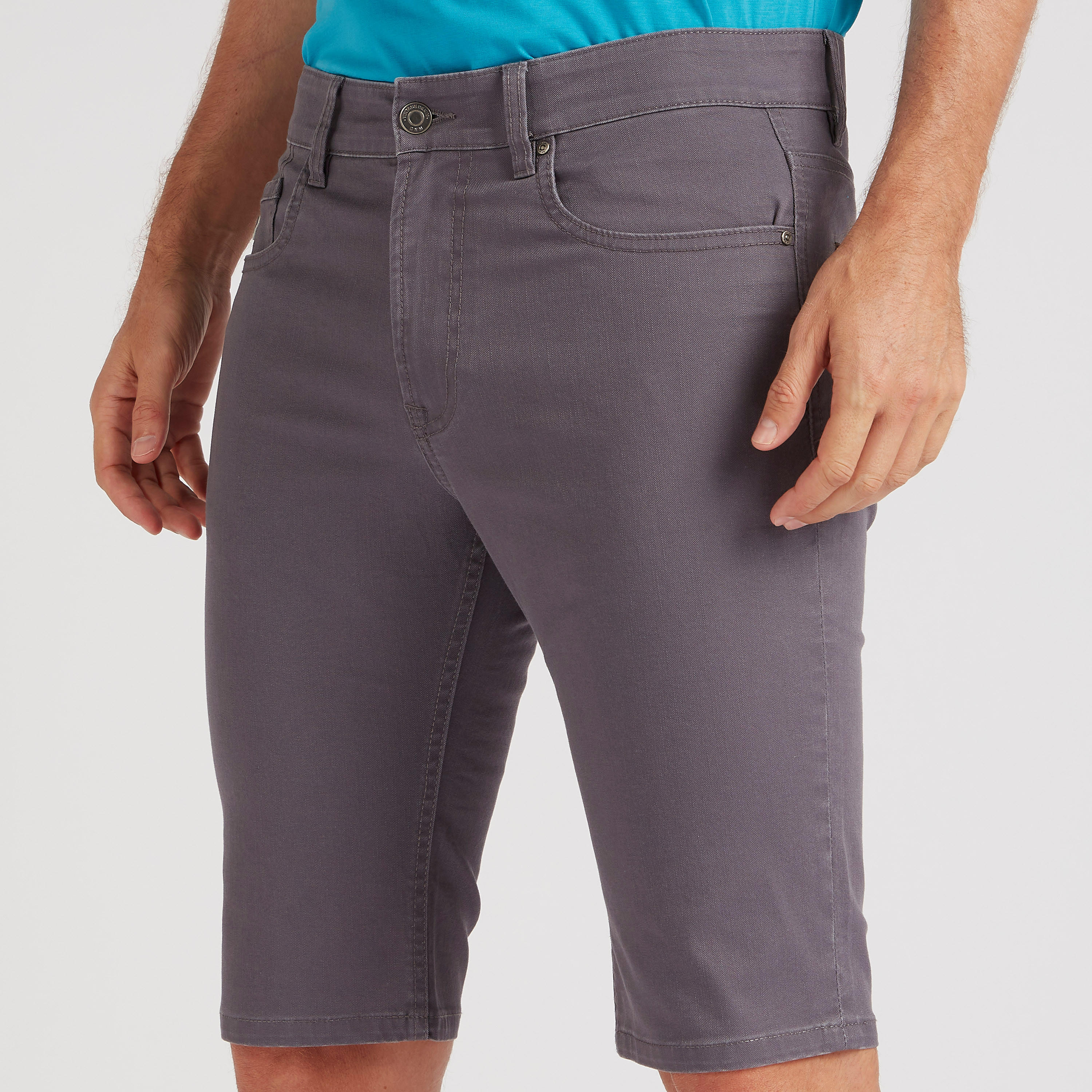 بنطلون دنيم سادة بزر إغلاق وجيوب من بوسيني-men-clothing-bottoms-shorts-image-3
