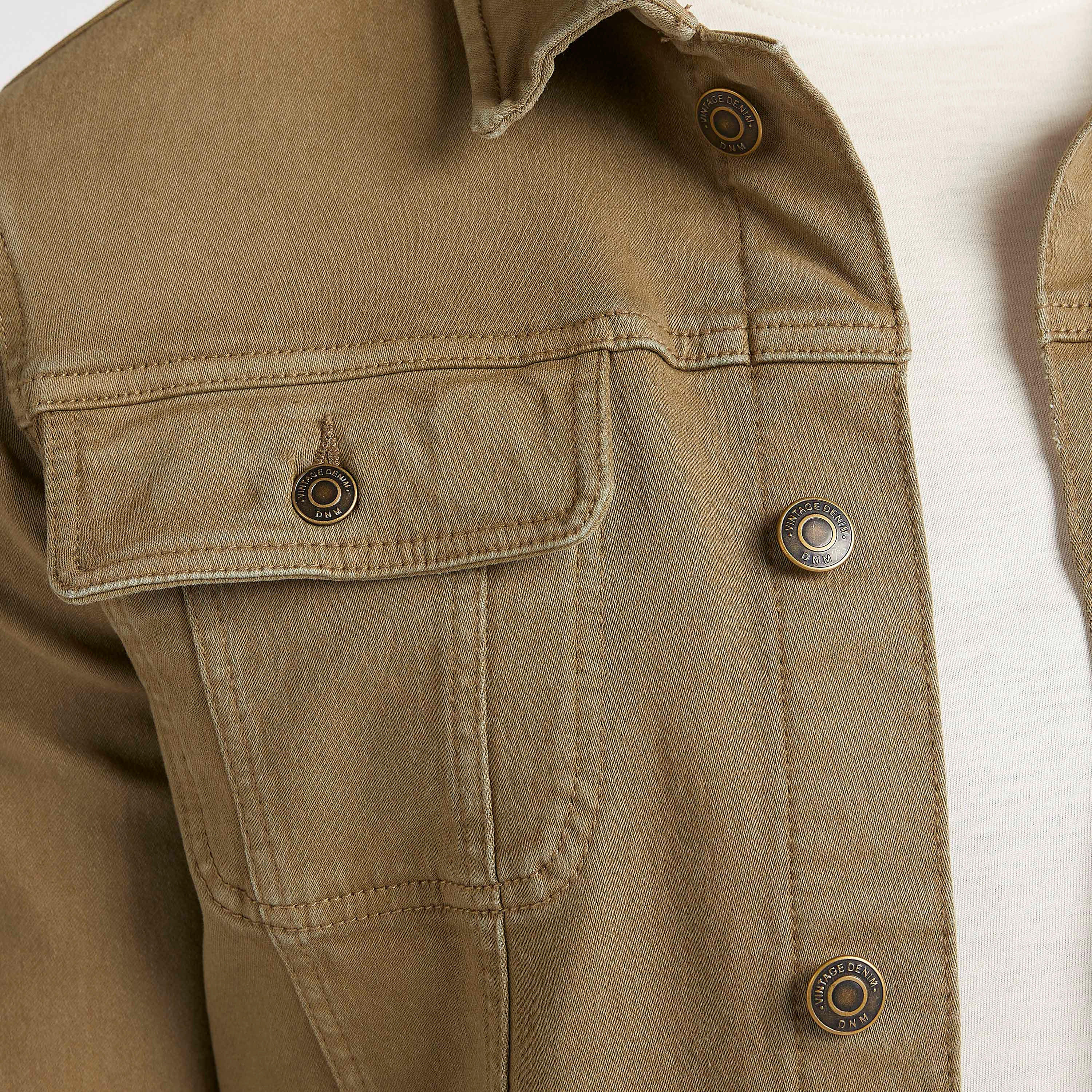 Solid Denim Jacket with Button Closure and Flap Pockets-men-clothing-jacketsandblazers-jackets-image-3