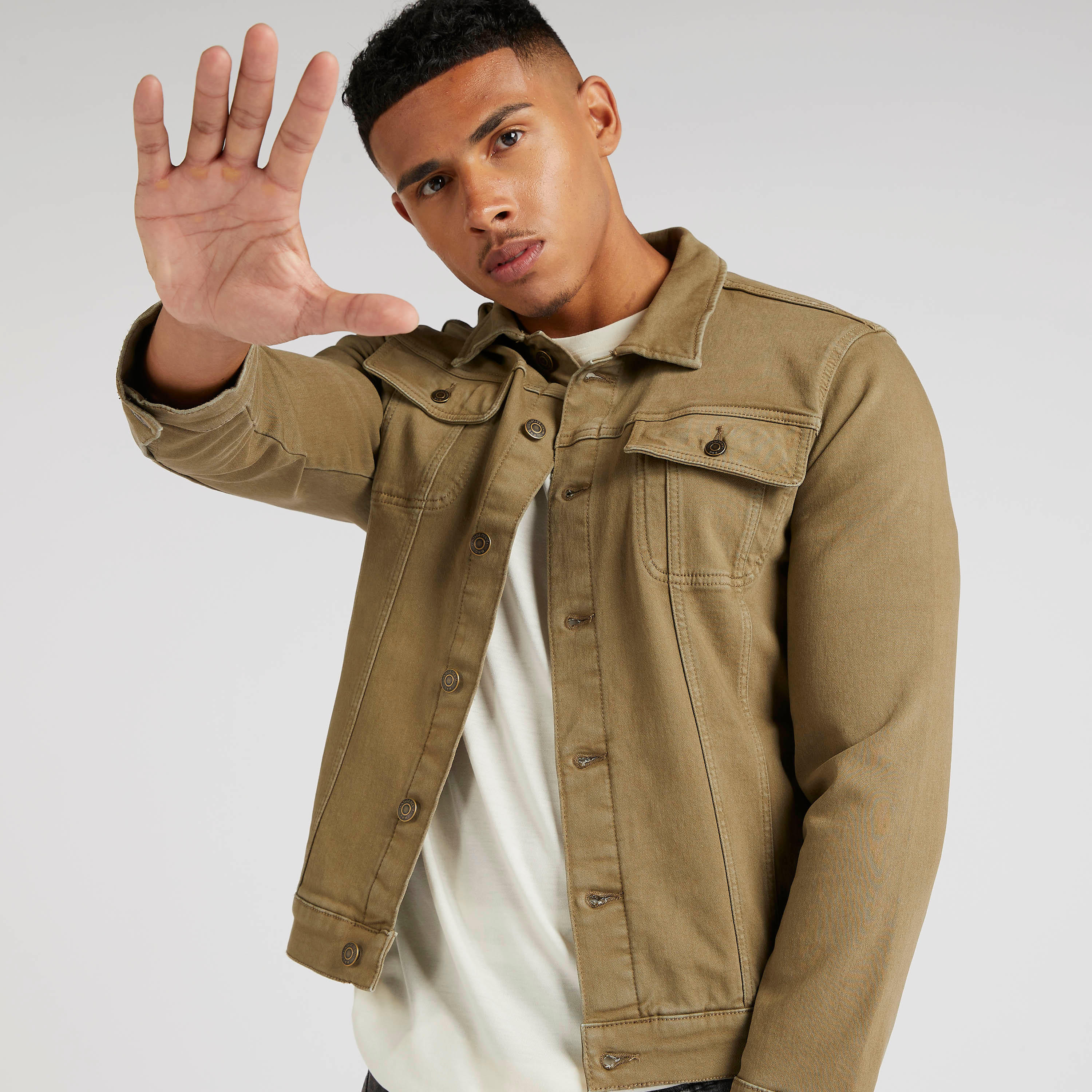 Solid Denim Jacket with Button Closure and Flap Pockets-men-clothing-jacketsandblazers-jackets-image-6