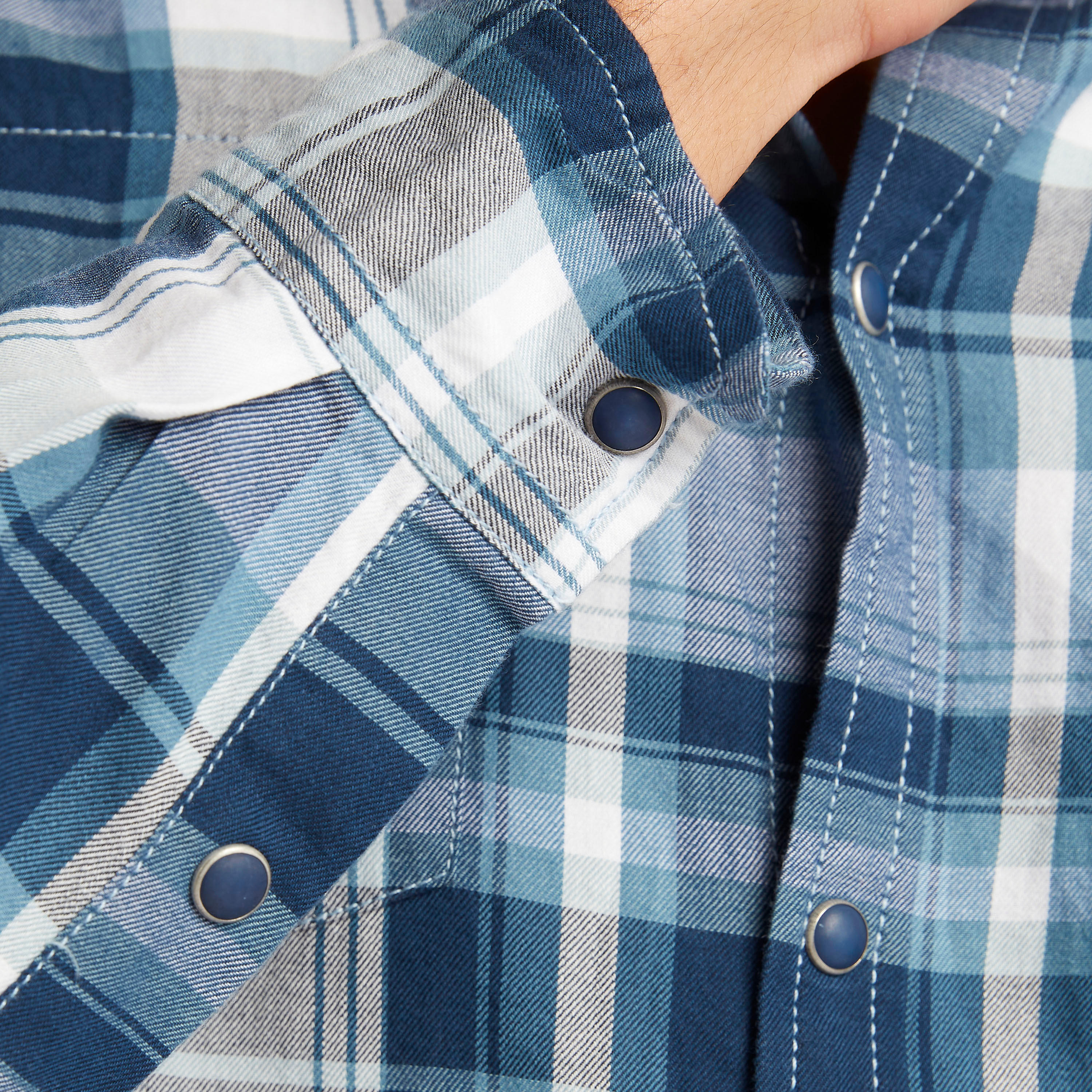 Checked Print Shirt with Long Sleeves-men-clothing-shirts-image-5