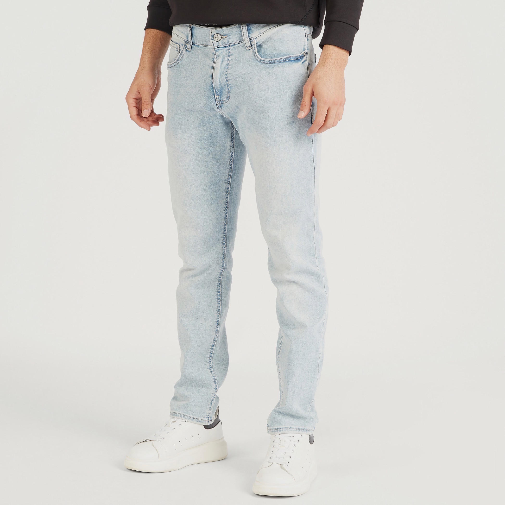Solid Slim Fit Jeans with Button Closure-men-clothing-bottoms-jeans-image-1