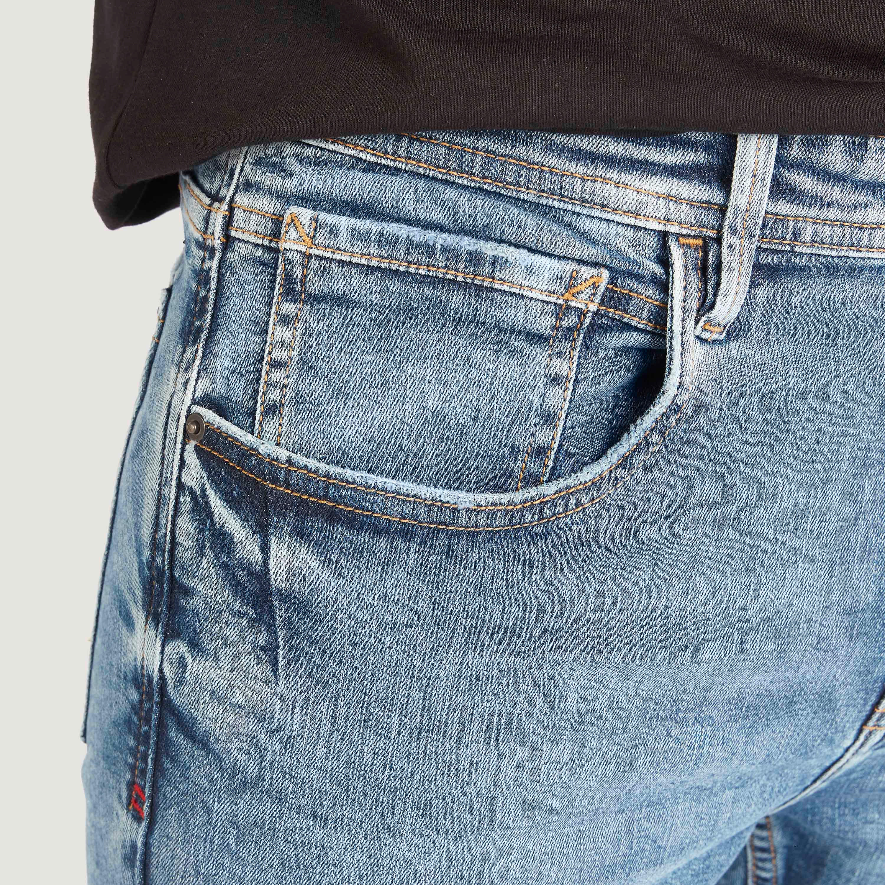 Lee Cooper Ripped Mid-Rise Denim Jeans with Button Closure-men-clothing-bottoms-jeans-image-5